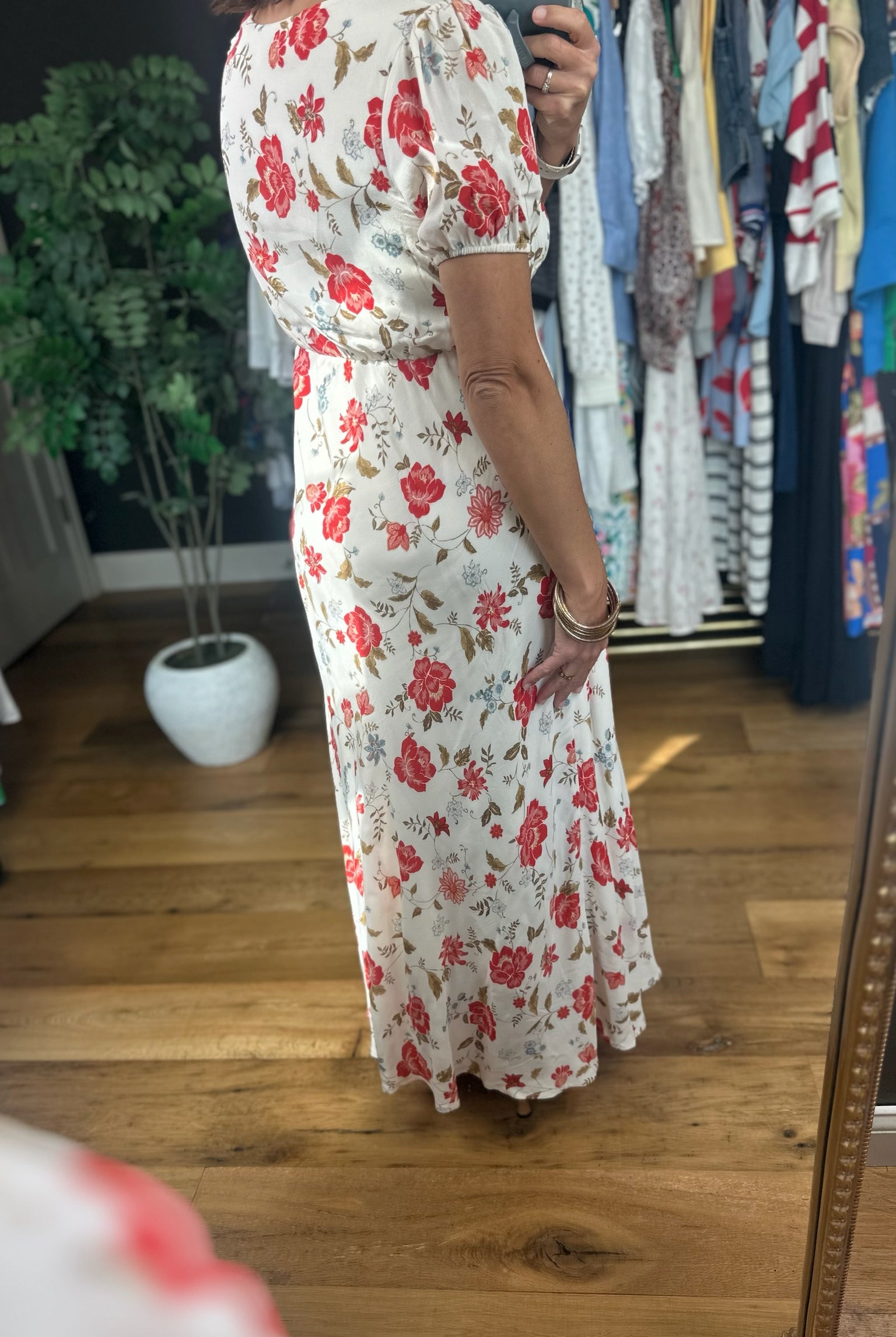 Garden Soiree Floral Dress-Dresses-Blu Pepper-Anna Kaytes Boutique, Women's Fashion Boutique in Grinnell, Iowa