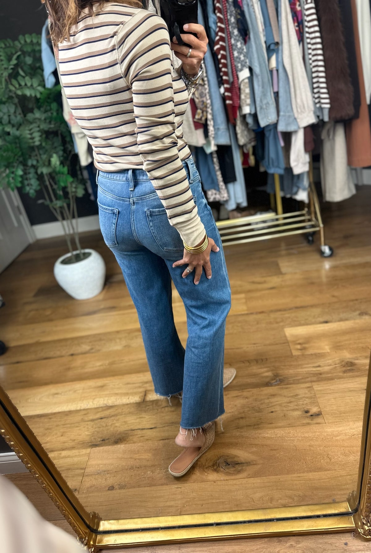 Not Pretending Striped Long Sleeve Top-Long Sleeves-Thread & Supply-Anna Kaytes Boutique, Women's Fashion Boutique in Grinnell, Iowa