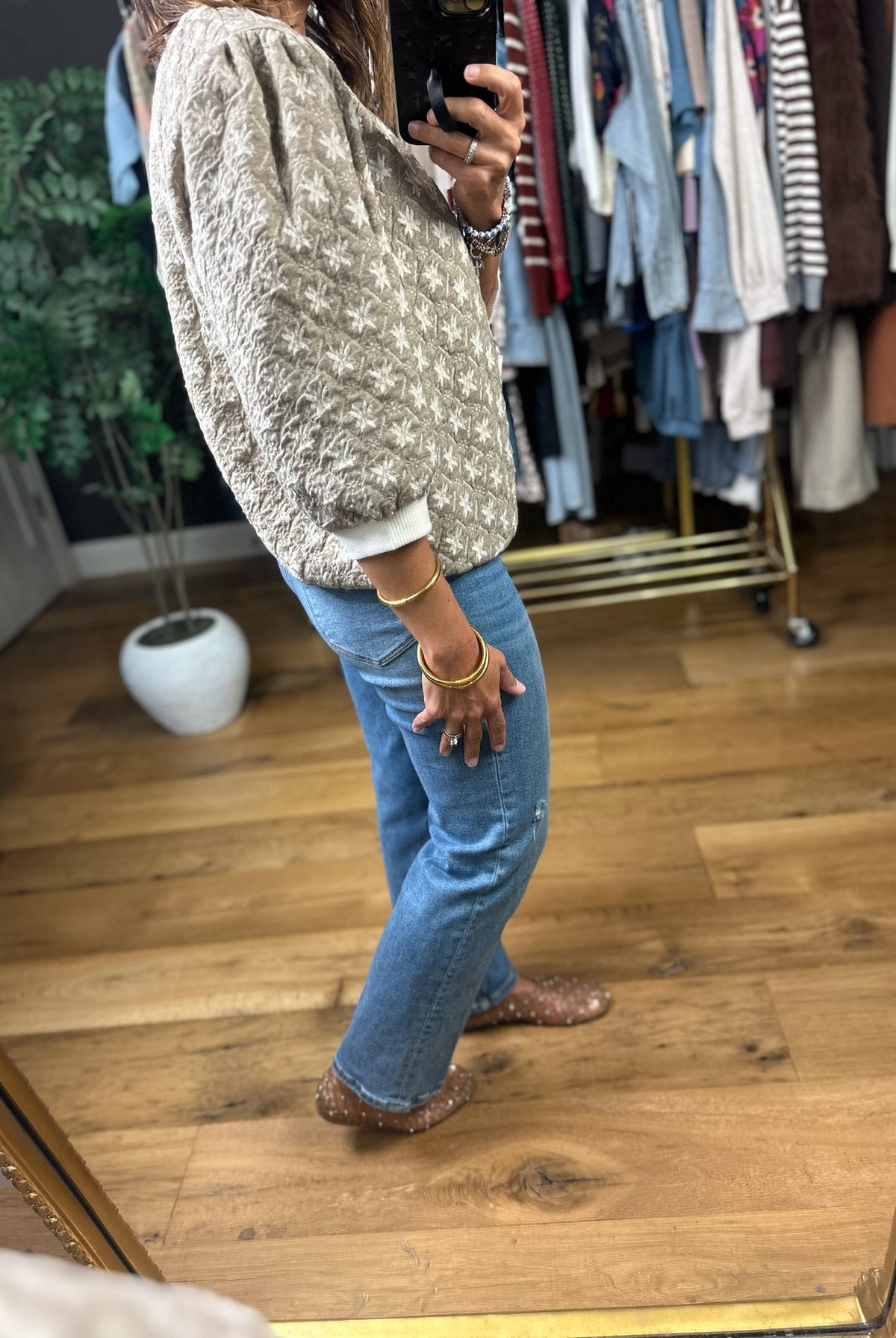 Following Love Quilted Top-Sweaters-Umgee-Anna Kaytes Boutique, Women's Fashion Boutique in Grinnell, Iowa