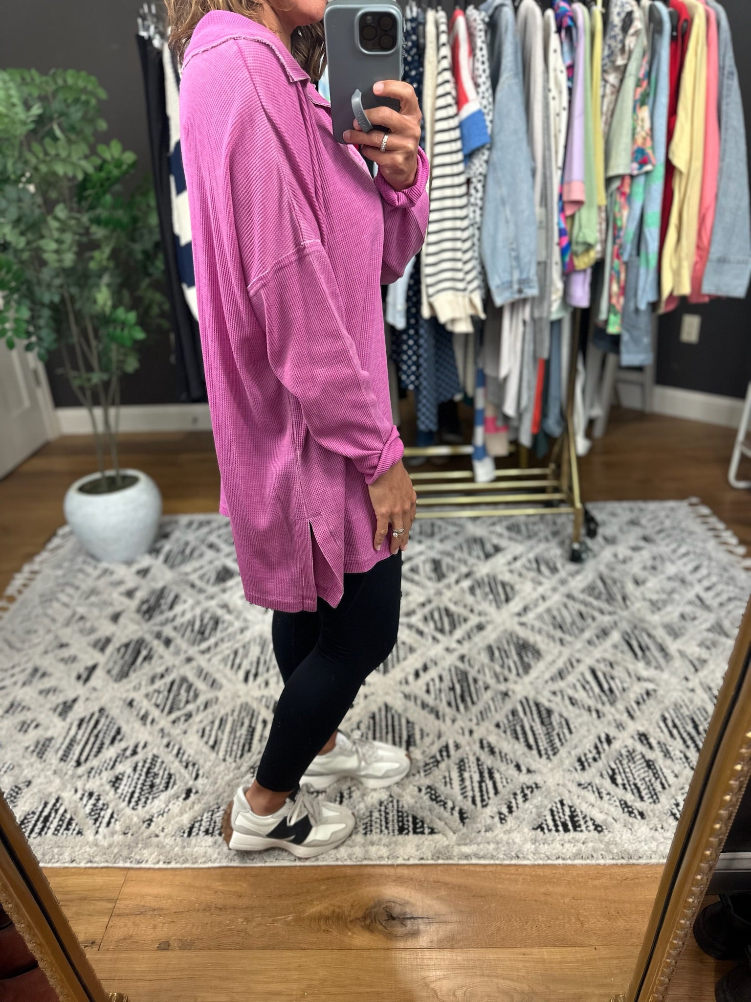 Come Along Ribbed Flowy Top-Long Sleeves-Mono B-Anna Kaytes Boutique, Women's Fashion Boutique in Grinnell, Iowa