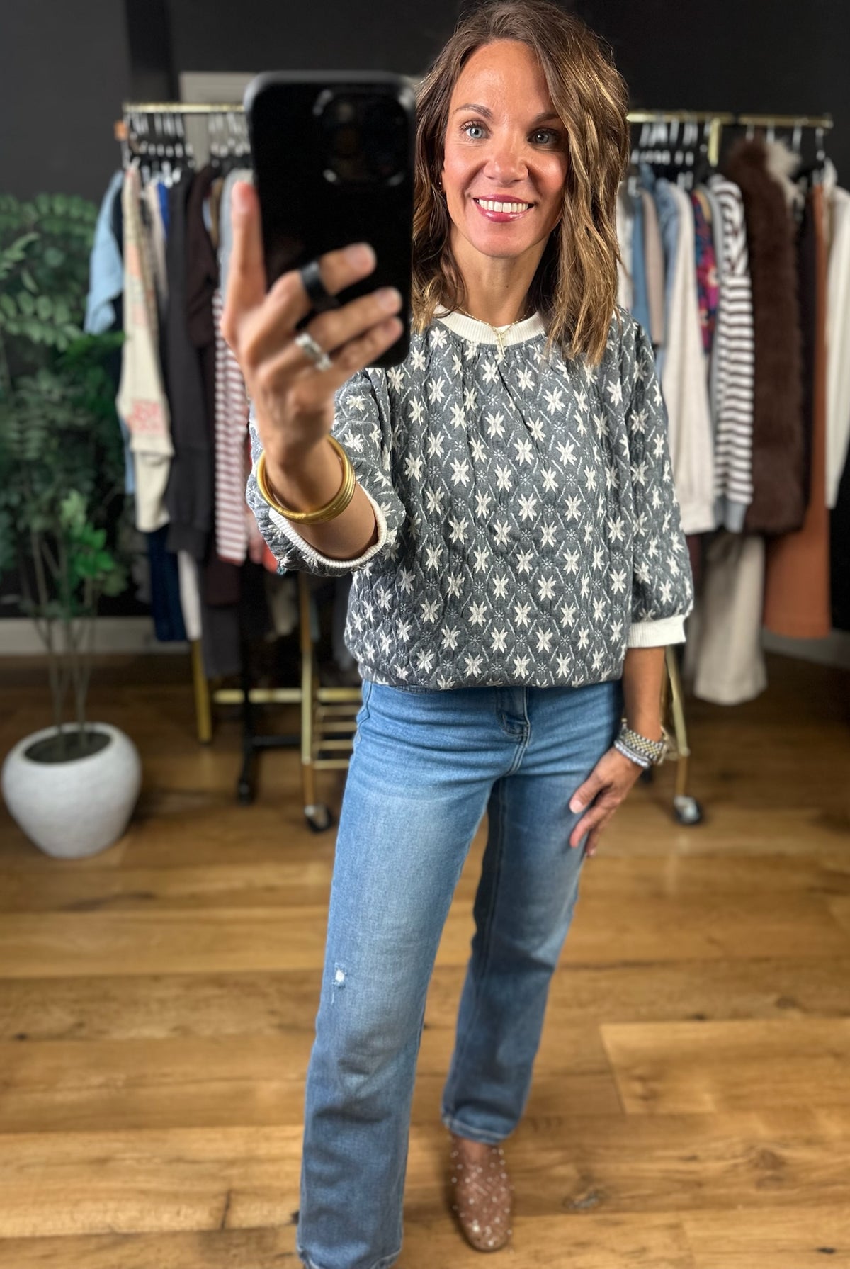 Following Love Quilted Top-Sweaters-Umgee-Anna Kaytes Boutique, Women's Fashion Boutique in Grinnell, Iowa