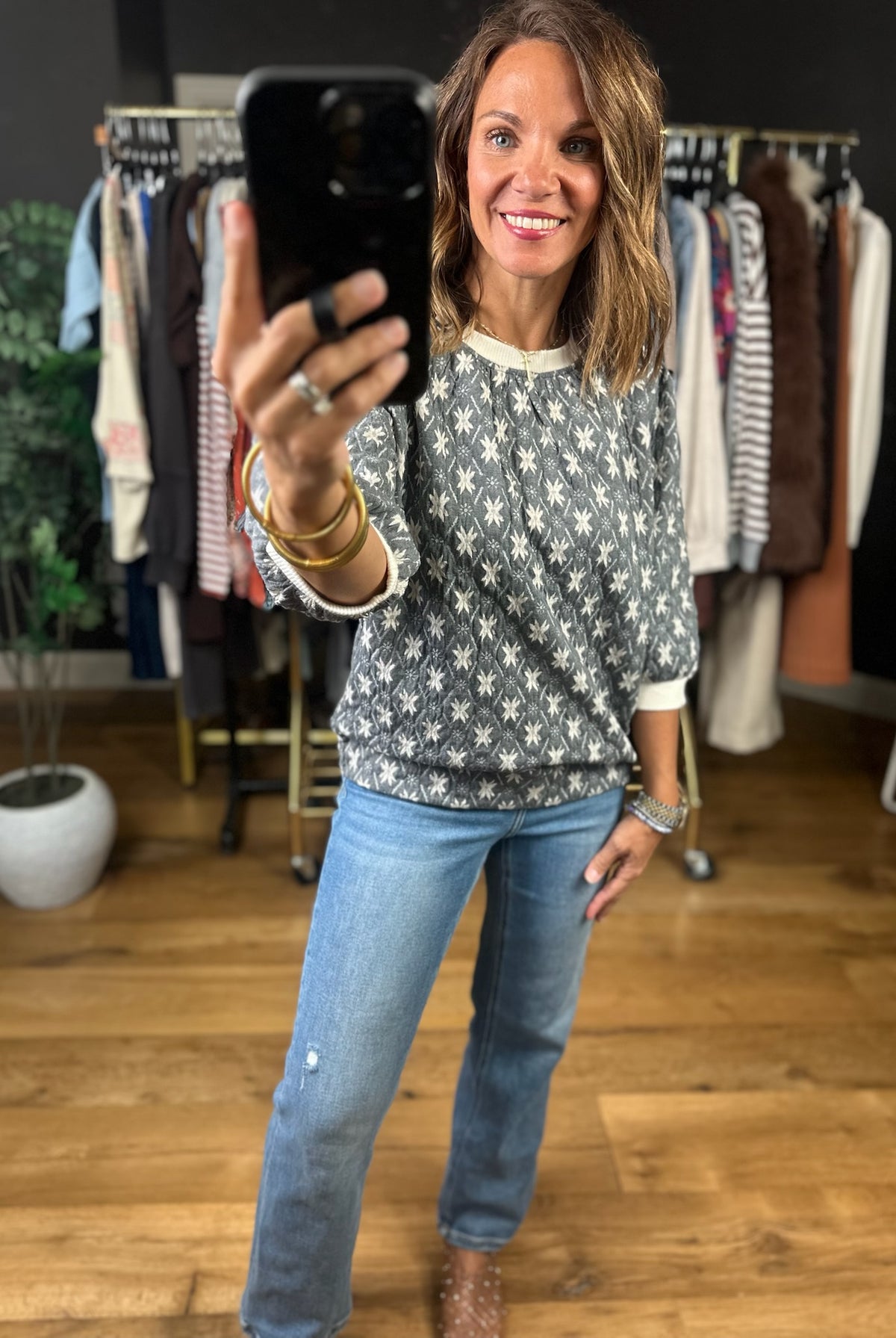 Following Love Quilted Top-Sweaters-Umgee-Anna Kaytes Boutique, Women's Fashion Boutique in Grinnell, Iowa