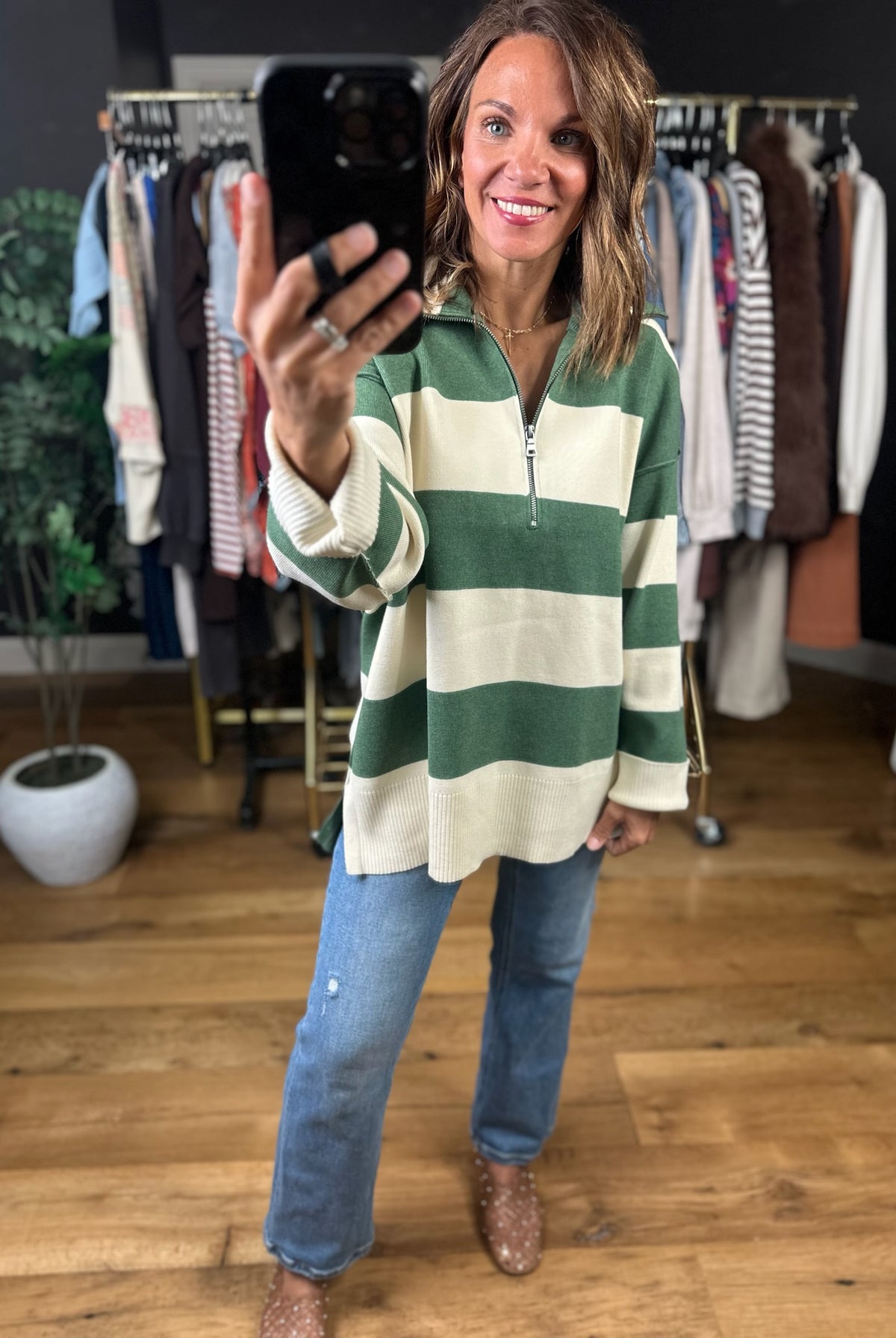 Moving On Oversized Zip-Up Knit-Sweaters-By Together-Anna Kaytes Boutique, Women's Fashion Boutique in Grinnell, Iowa