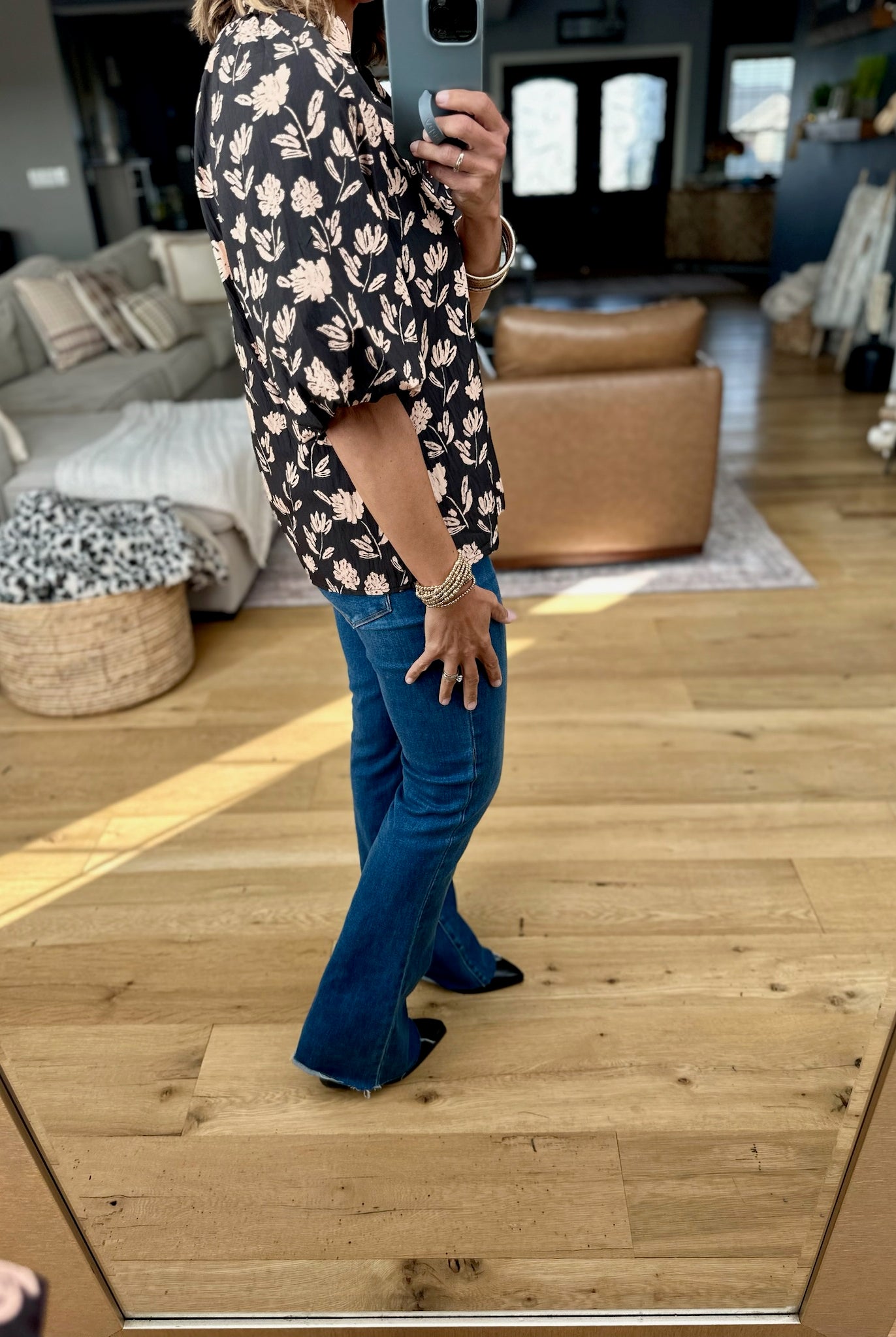 Autumn Petals Floral Top-THML-Anna Kaytes Boutique, Women's Fashion Boutique in Grinnell, Iowa