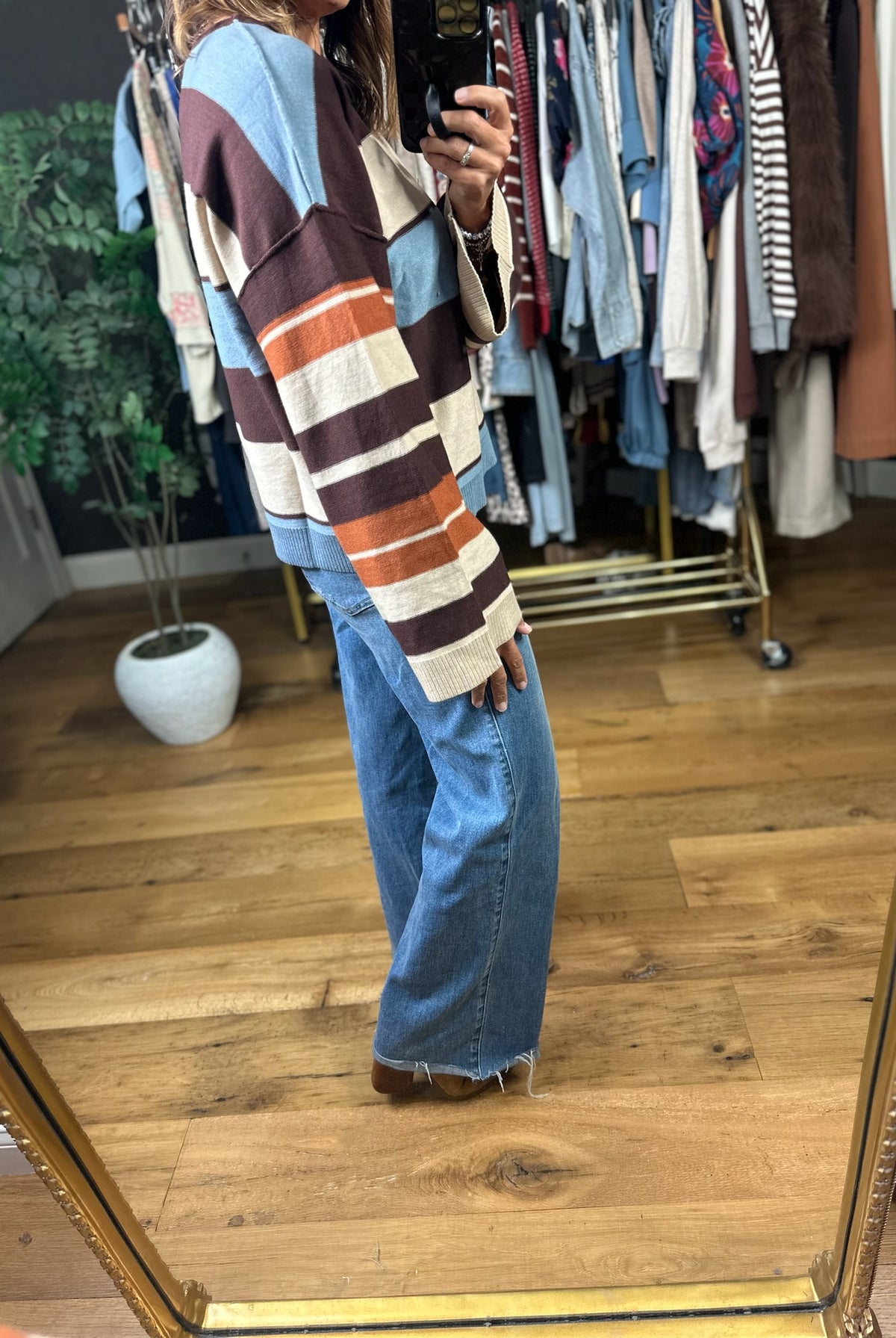 Same Roots Striped Lightweight Knit-Sweaters-Very J-Anna Kaytes Boutique, Women's Fashion Boutique in Grinnell, Iowa
