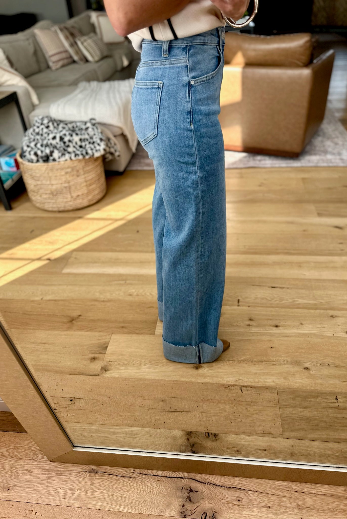 The Jenna High-Rise Straight Cuff Denim-Anniewear-Anna Kaytes Boutique, Women's Fashion Boutique in Grinnell, Iowa