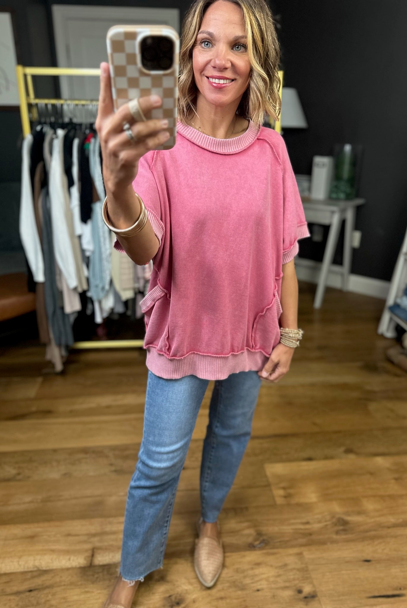 By My Side Washed Pocket Top - Multiple Options-Easel-Anna Kaytes Boutique, Women's Fashion Boutique in Grinnell, Iowa