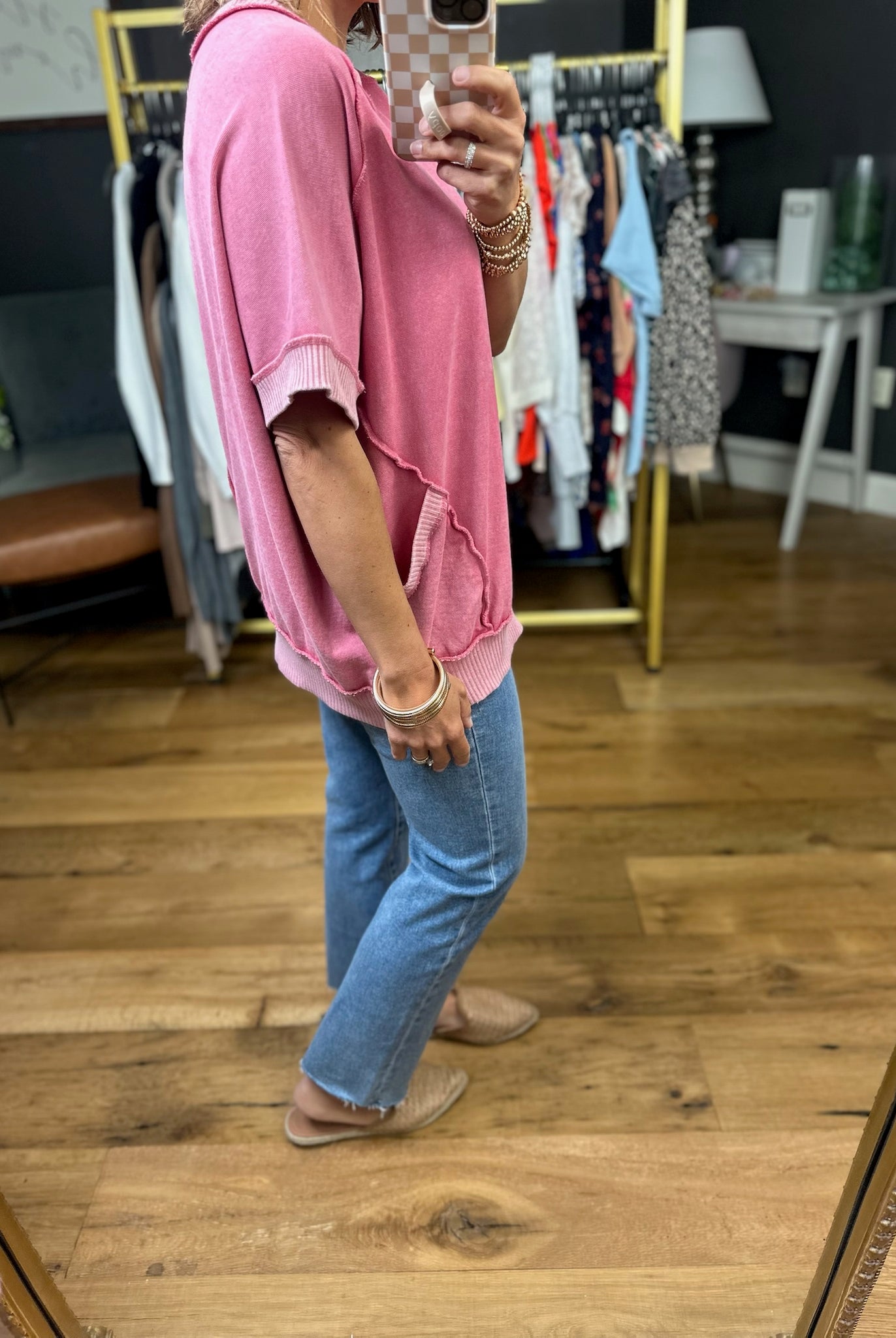 By My Side Washed Pocket Top - Multiple Options-Easel-Anna Kaytes Boutique, Women's Fashion Boutique in Grinnell, Iowa