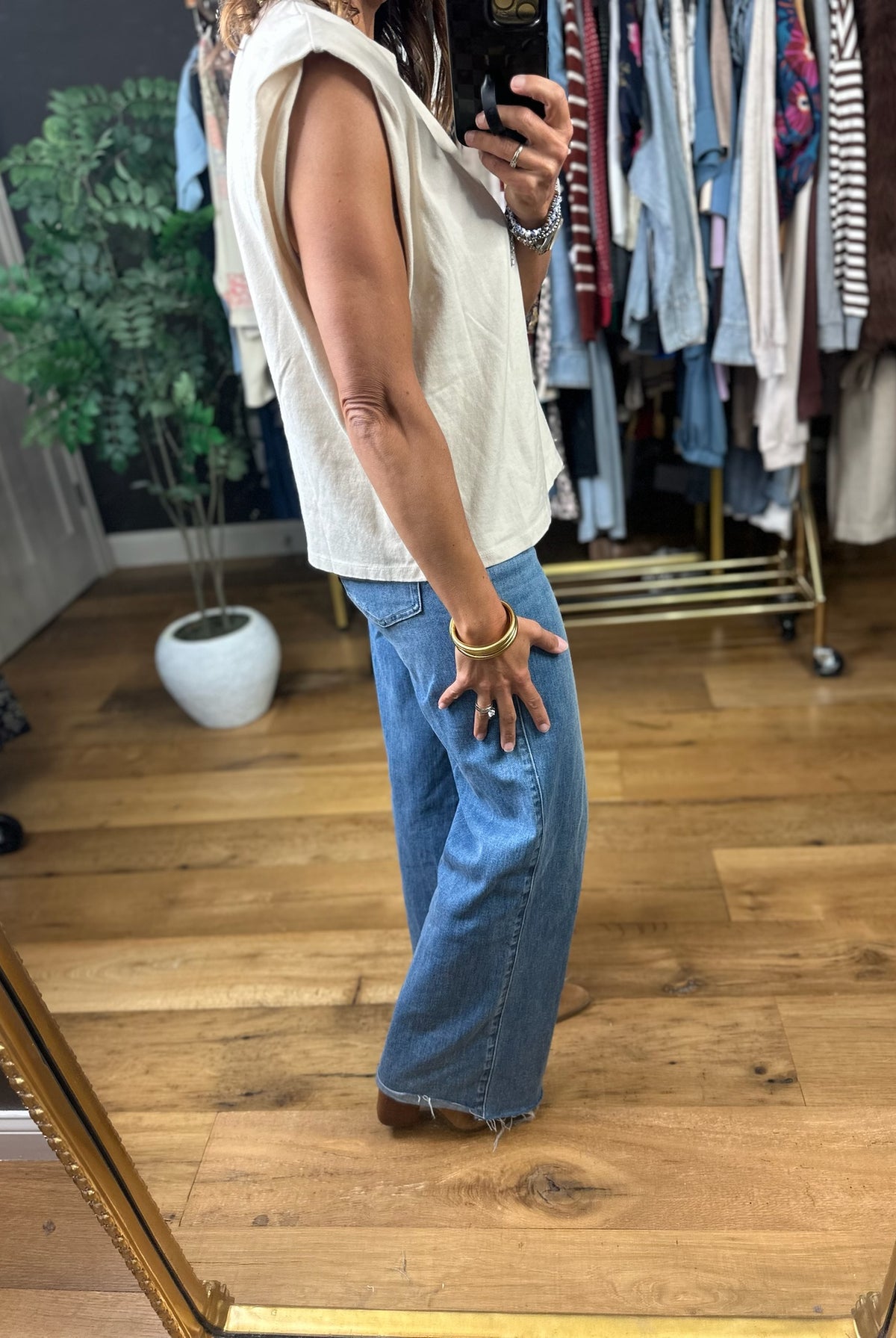 Known For Loving You Embroidered Tee-Short Sleeves-ee:some-Anna Kaytes Boutique, Women's Fashion Boutique in Grinnell, Iowa