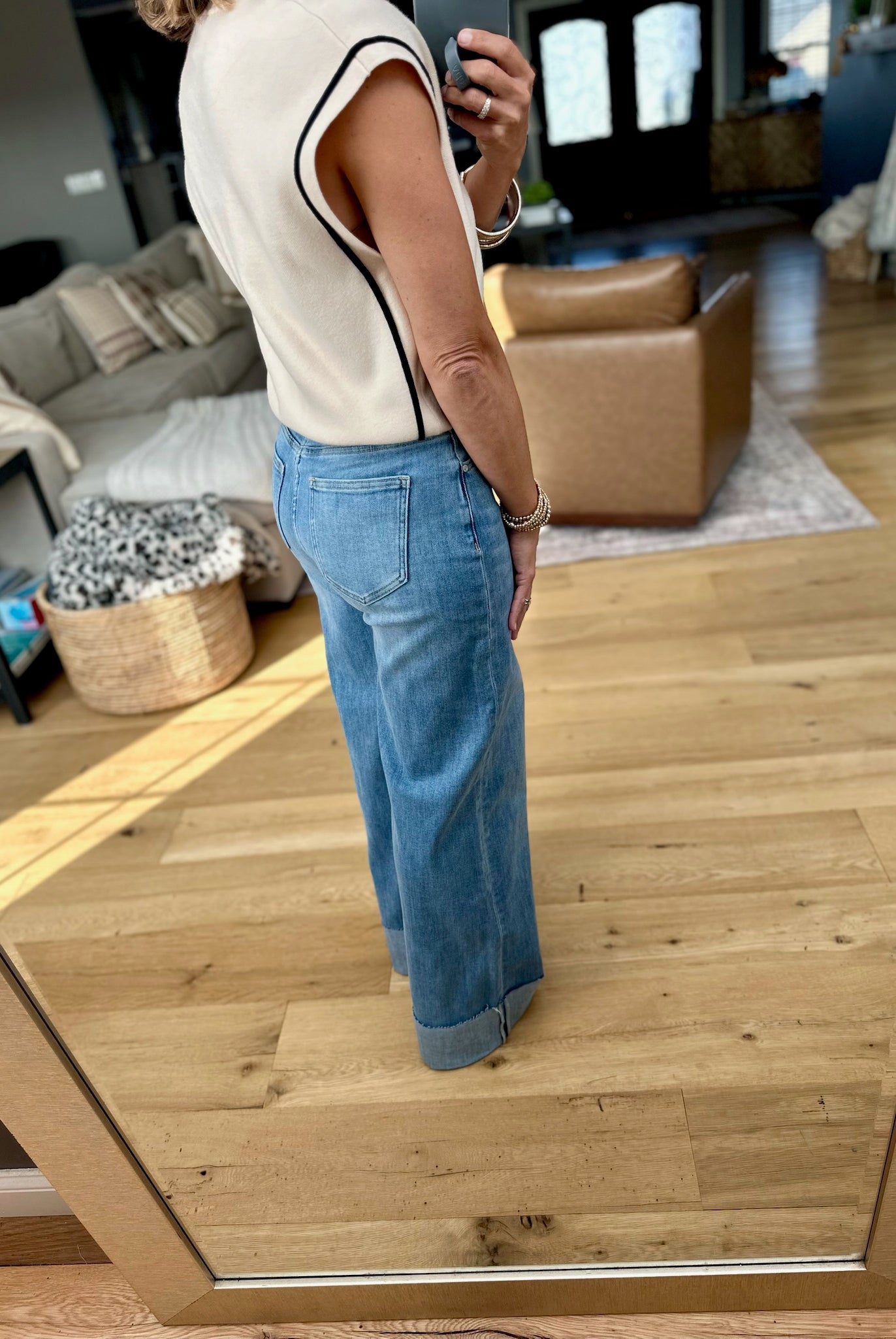 In Another World Knit Trimmed Top-THML-Anna Kaytes Boutique, Women's Fashion Boutique in Grinnell, Iowa