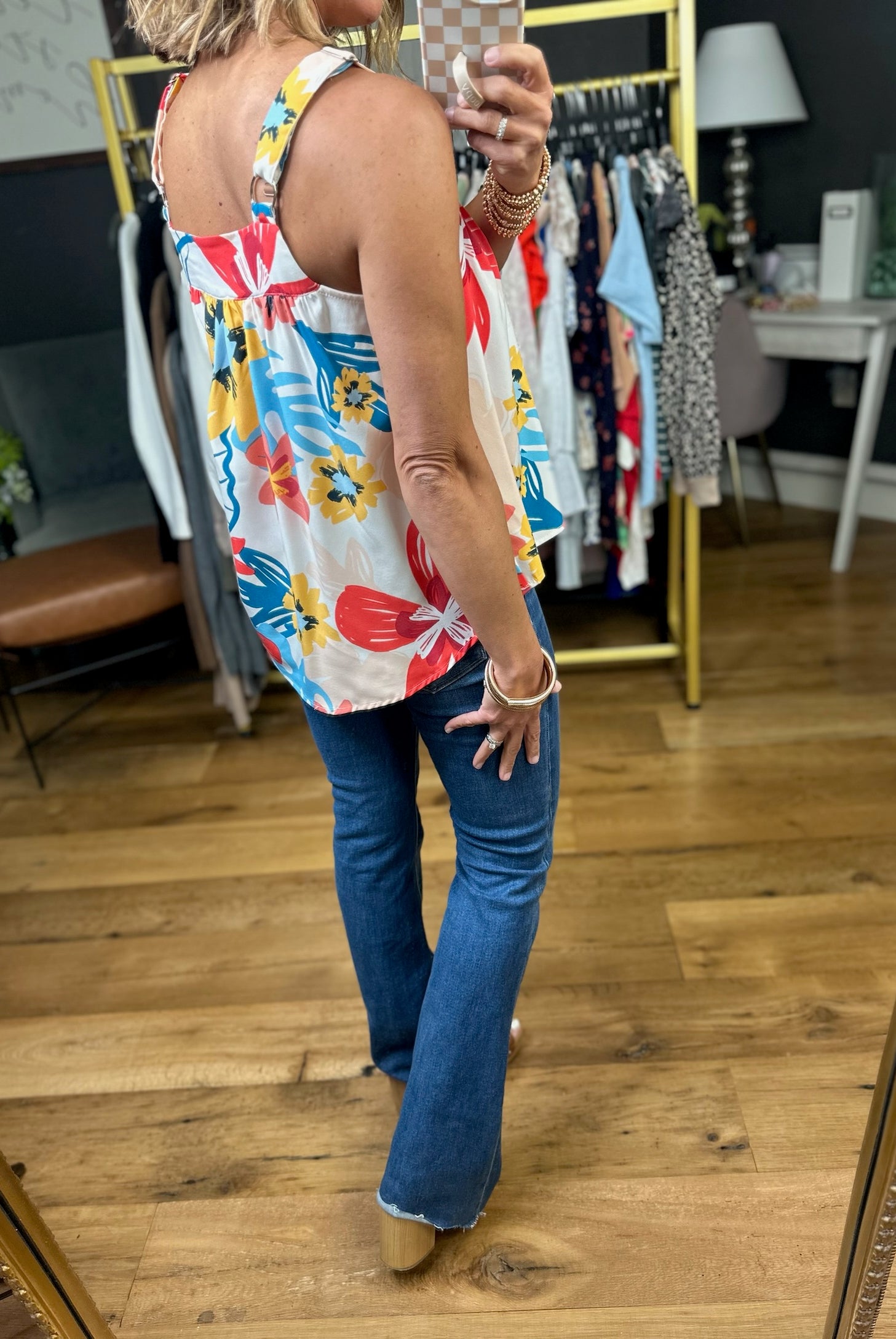 Paradise Problems Floral Top - Ivory Multi-Doe & Rae-Anna Kaytes Boutique, Women's Fashion Boutique in Grinnell, Iowa