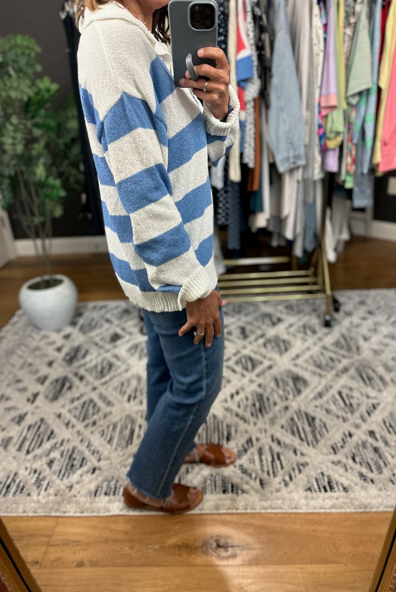 All Worthwhile Striped Sweater-Sweaters-Wishlist-Anna Kaytes Boutique, Women's Fashion Boutique in Grinnell, Iowa