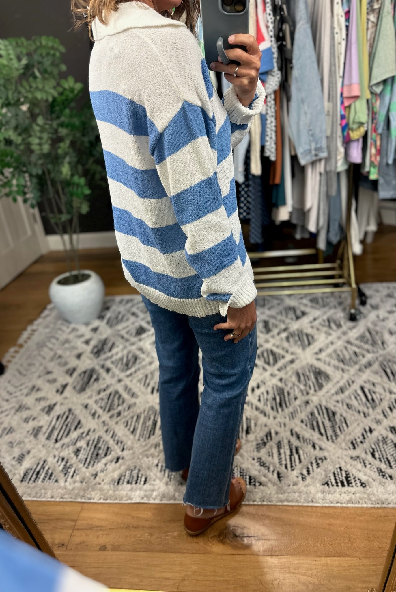 All Worthwhile Striped Sweater-Sweaters-Wishlist-Anna Kaytes Boutique, Women's Fashion Boutique in Grinnell, Iowa