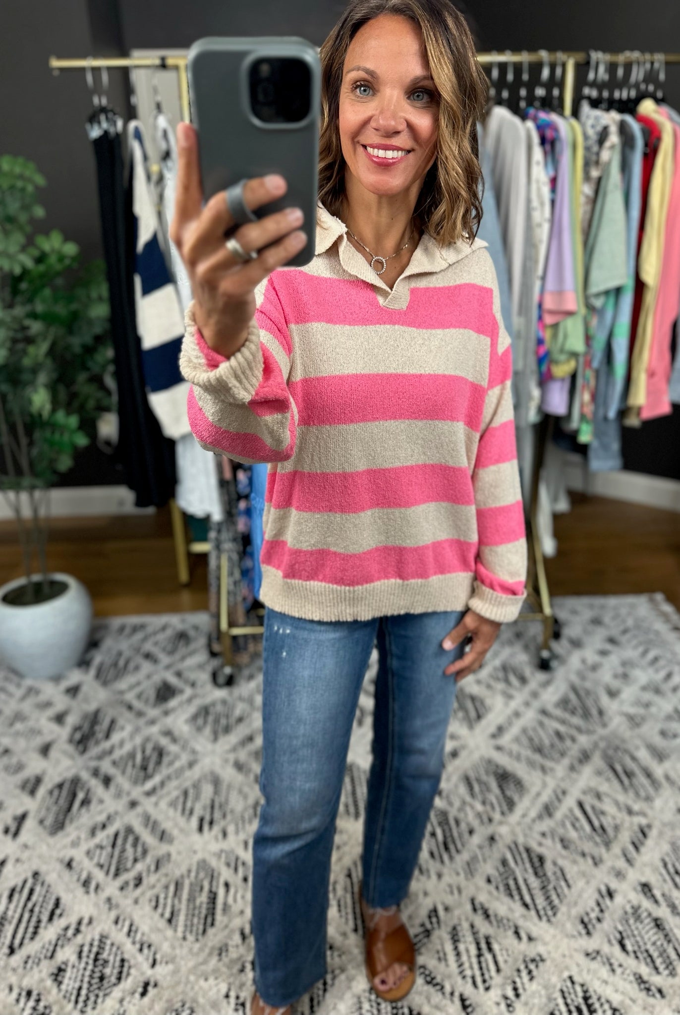 All Worthwhile Striped Sweater-Sweaters-Wishlist-Anna Kaytes Boutique, Women's Fashion Boutique in Grinnell, Iowa