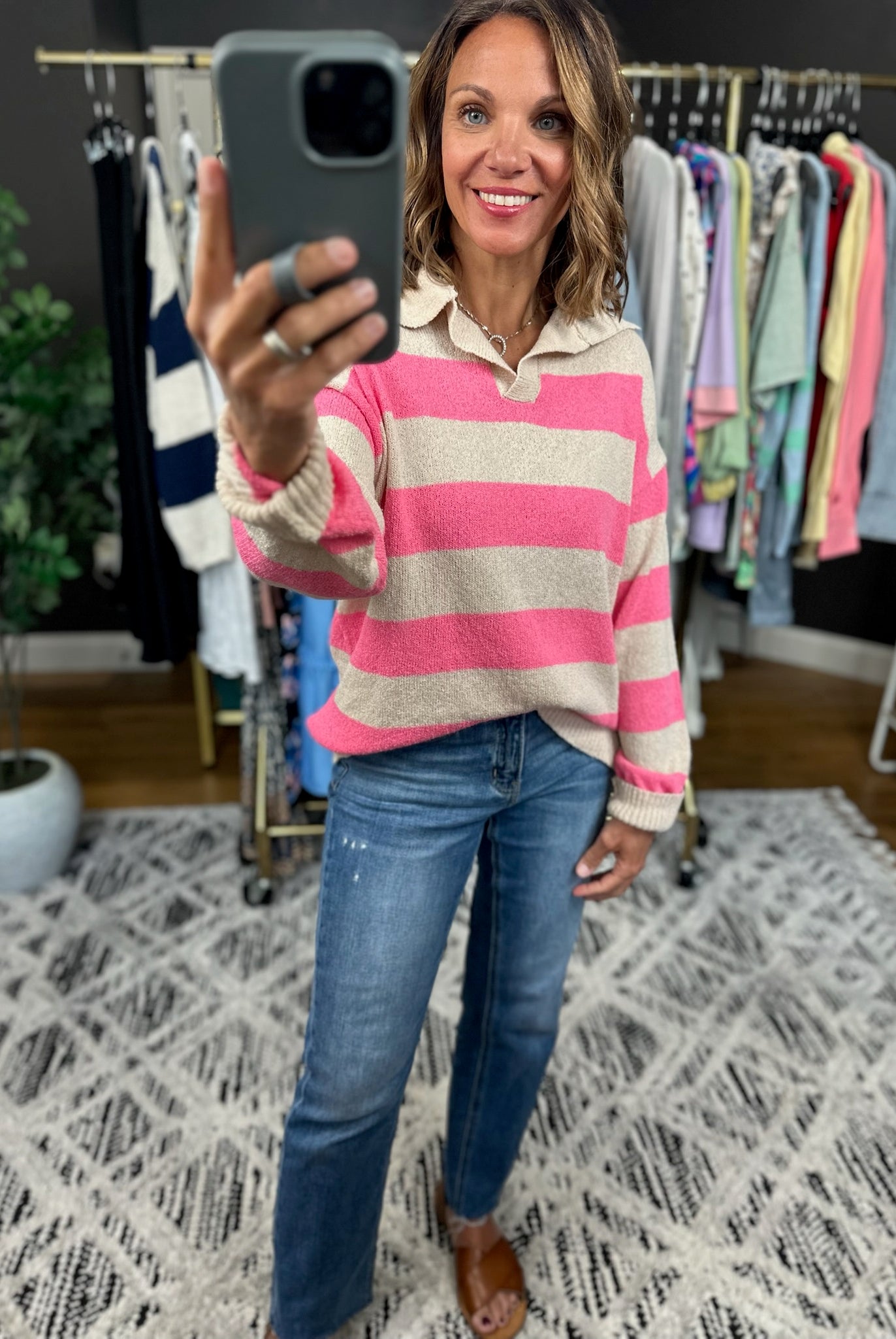 All Worthwhile Striped Sweater-Sweaters-Wishlist-Anna Kaytes Boutique, Women's Fashion Boutique in Grinnell, Iowa