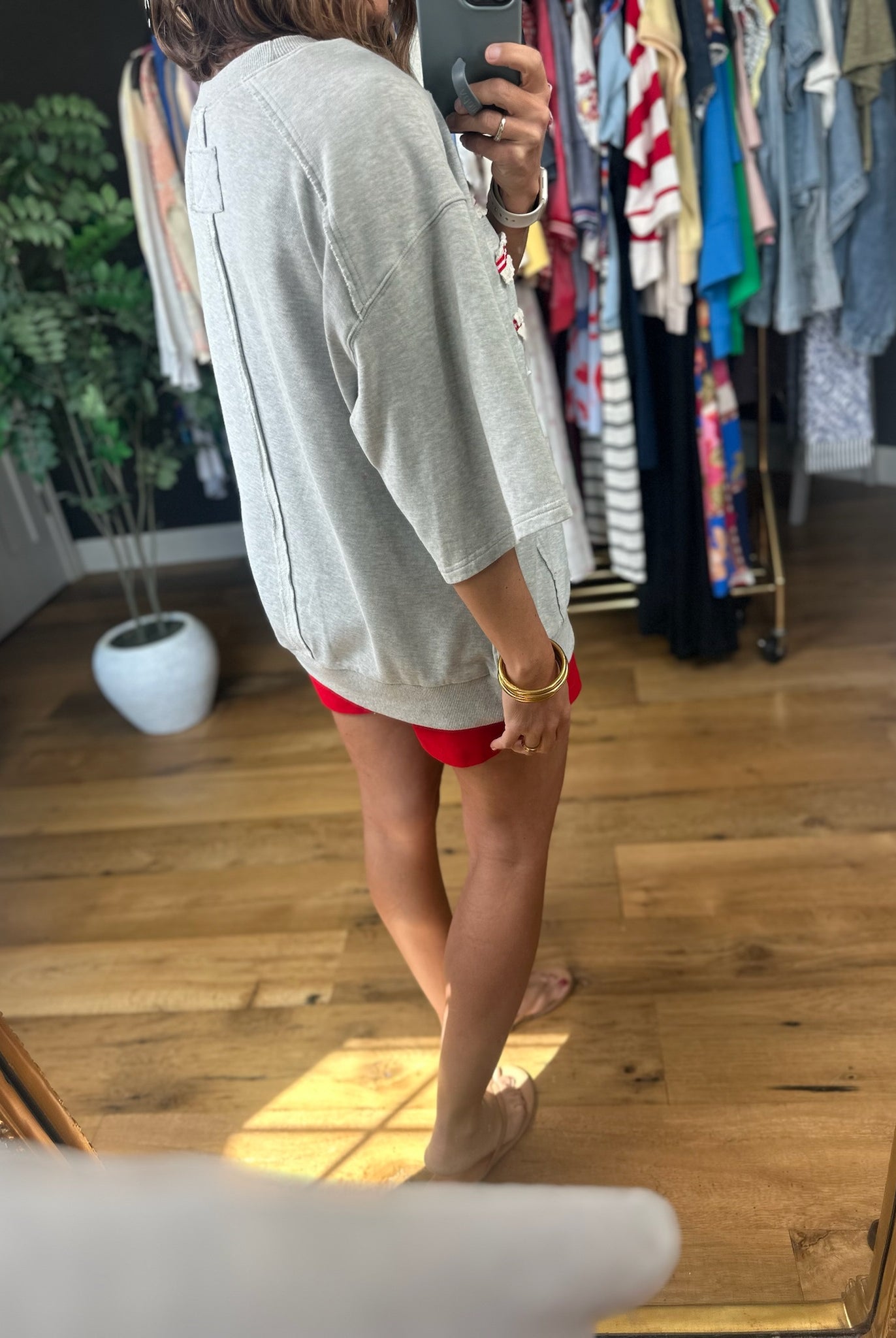 American Dream Oversized Flag Tee-Short Sleeves-Easel-Anna Kaytes Boutique, Women's Fashion Boutique in Grinnell, Iowa