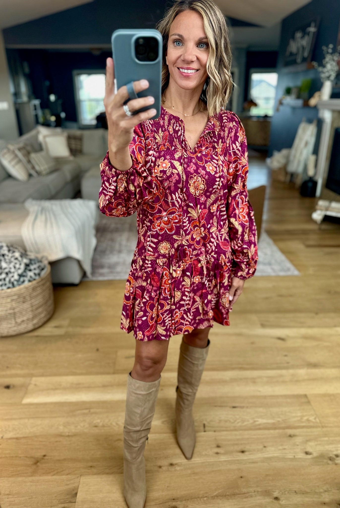 The Best Of You Floral Dress-Day & Moon-Anna Kaytes Boutique, Women's Fashion Boutique in Grinnell, Iowa