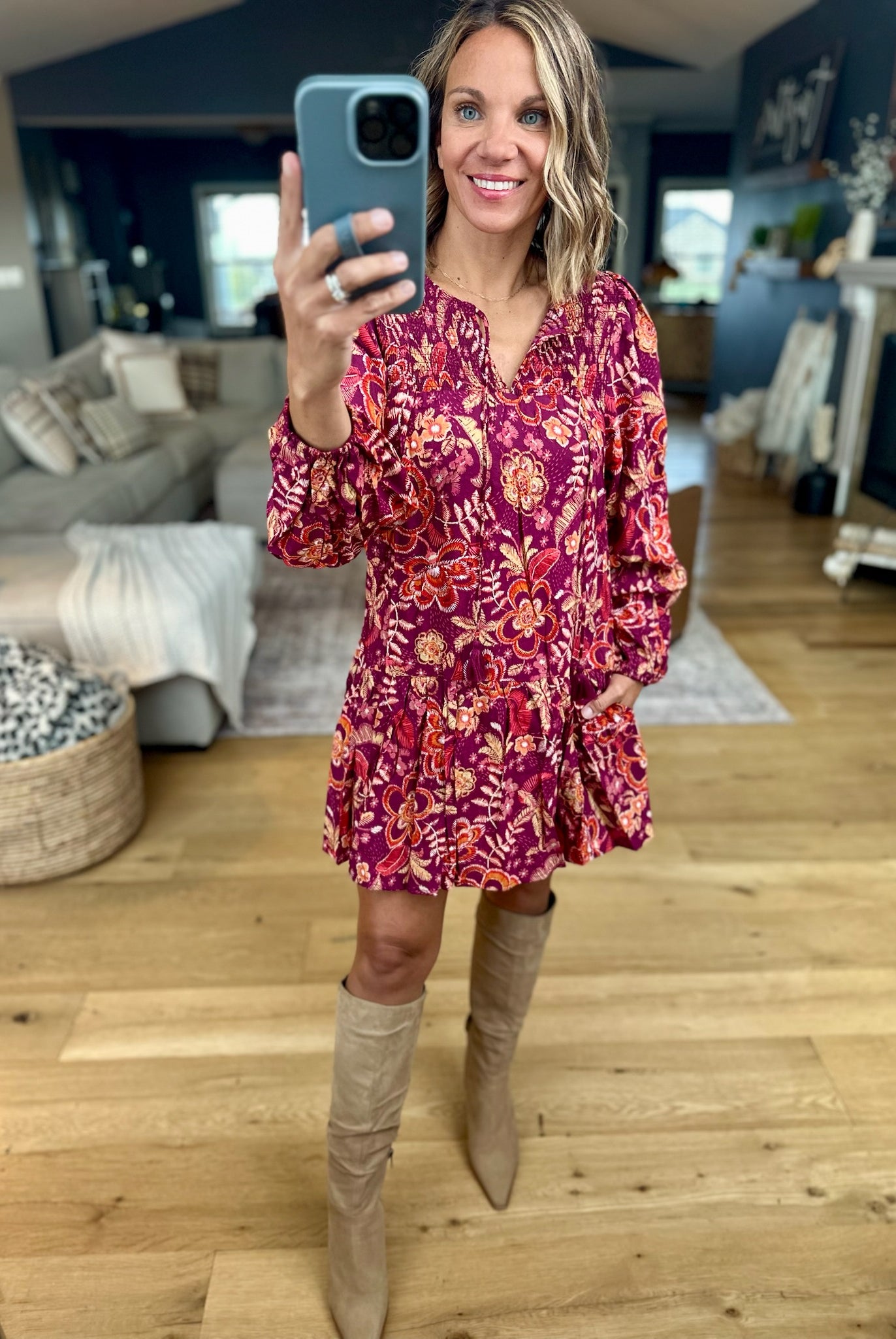 The Best Of You Floral Dress-Day & Moon-Anna Kaytes Boutique, Women's Fashion Boutique in Grinnell, Iowa