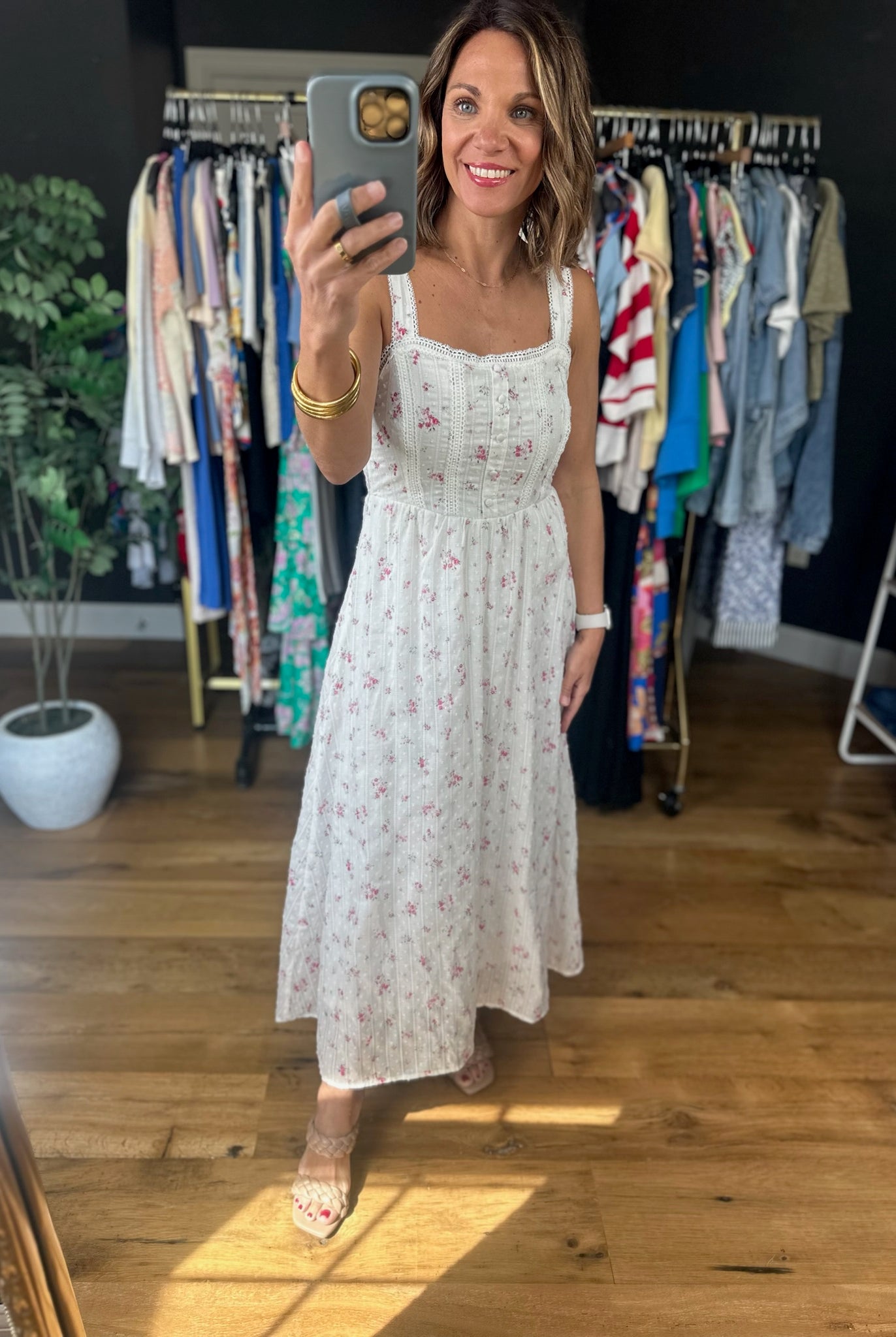 Moments In The Meadow Floral Dress-Dresses-Blu Pepper-Anna Kaytes Boutique, Women's Fashion Boutique in Grinnell, Iowa