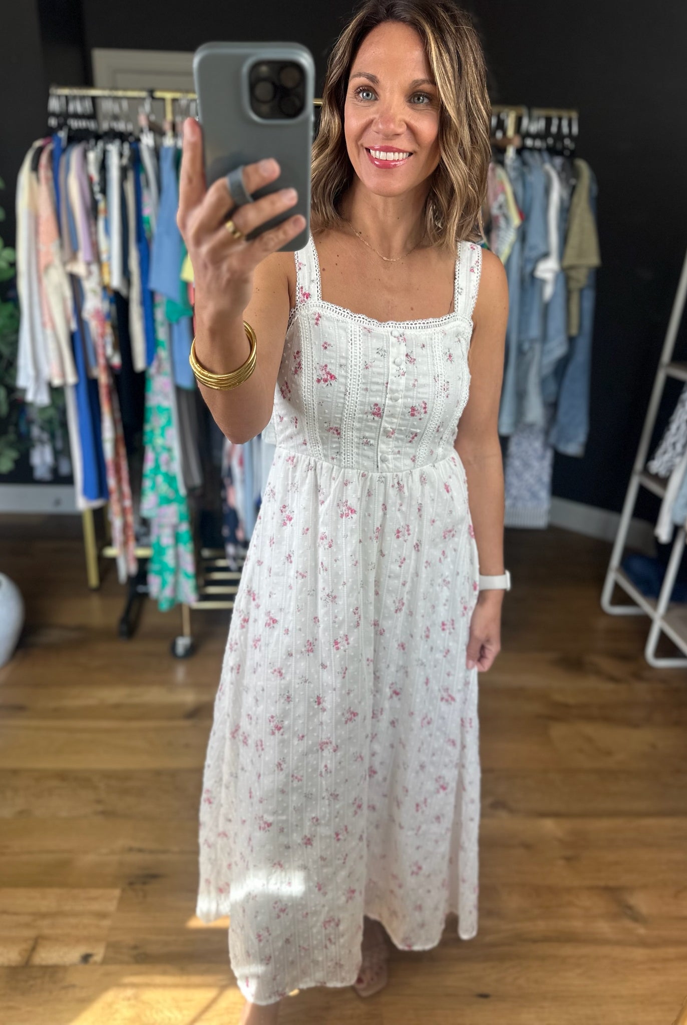 Moments In The Meadow Floral Dress-Dresses-Blu Pepper-Anna Kaytes Boutique, Women's Fashion Boutique in Grinnell, Iowa