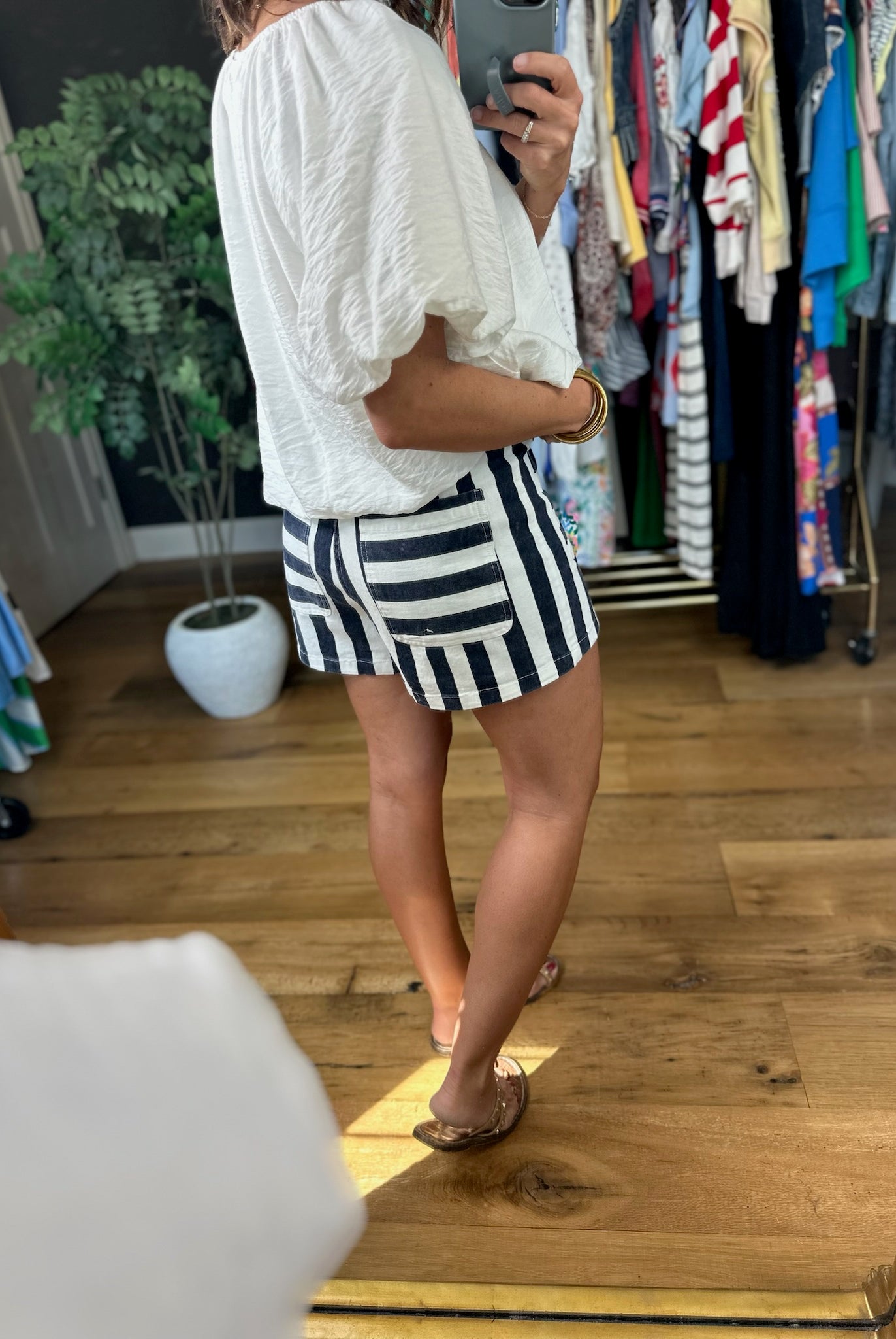 The Merrit Combo Stripe Shorts-Shorts-ee:some-Anna Kaytes Boutique, Women's Fashion Boutique in Grinnell, Iowa