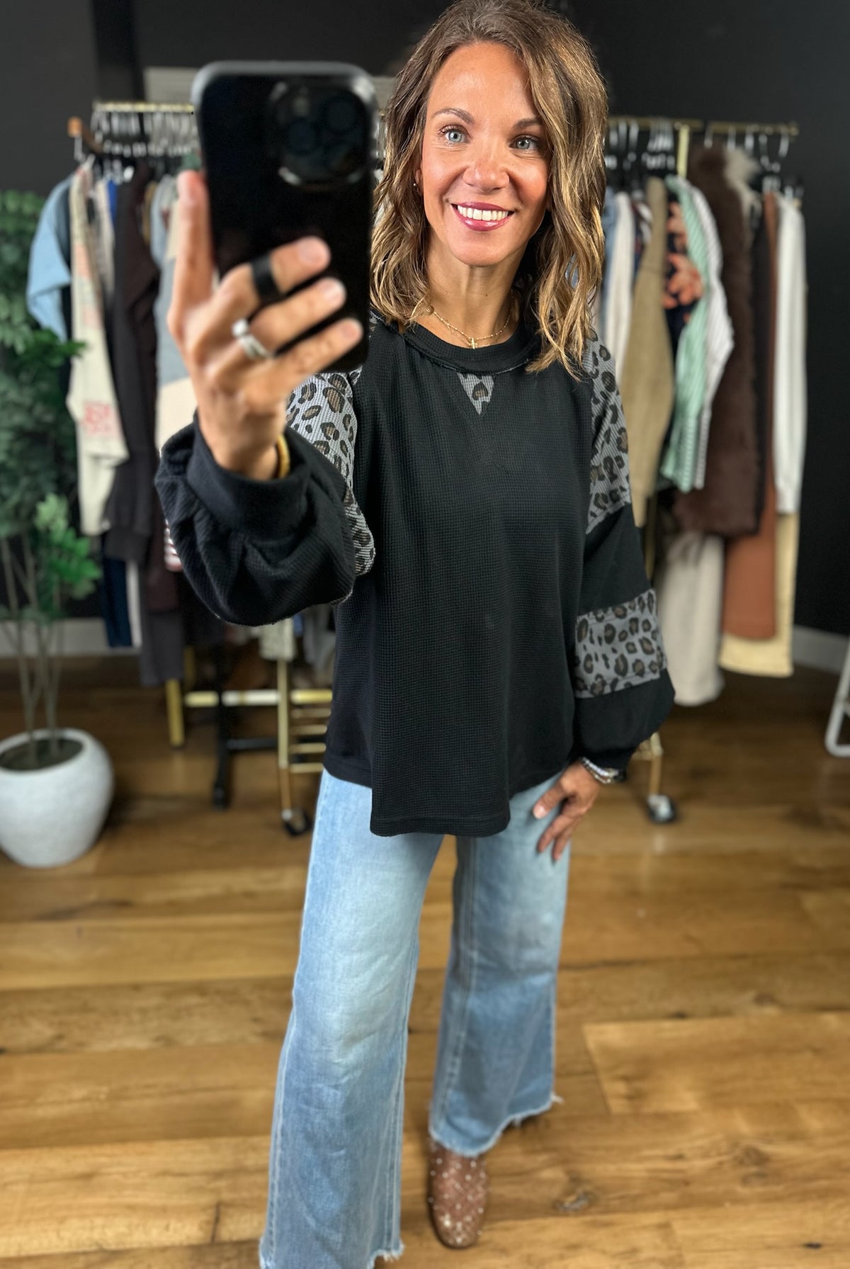 Keeping Up Balloon Sleeve Top-Long Sleeves-Umgee-Anna Kaytes Boutique, Women's Fashion Boutique in Grinnell, Iowa