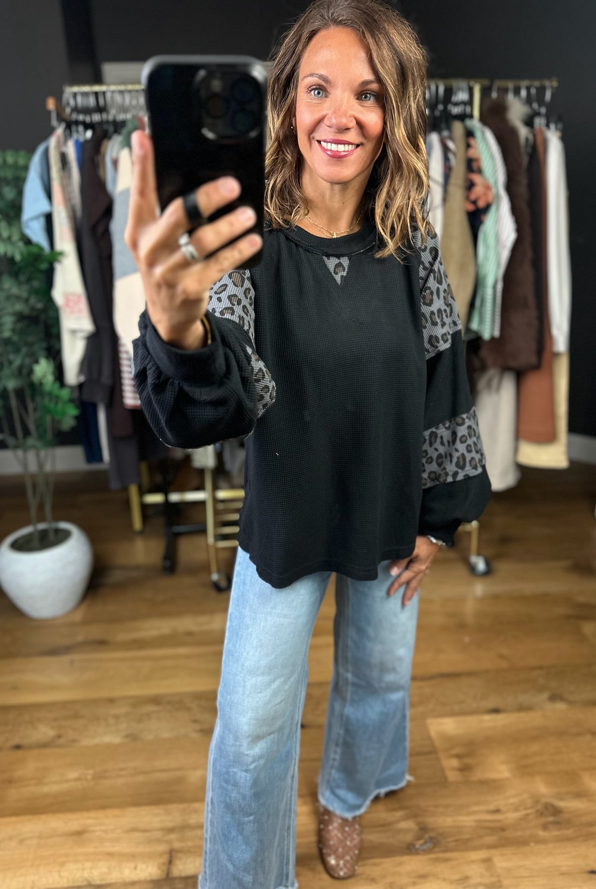 Keeping Up Balloon Sleeve Top-Long Sleeves-Umgee-Anna Kaytes Boutique, Women's Fashion Boutique in Grinnell, Iowa