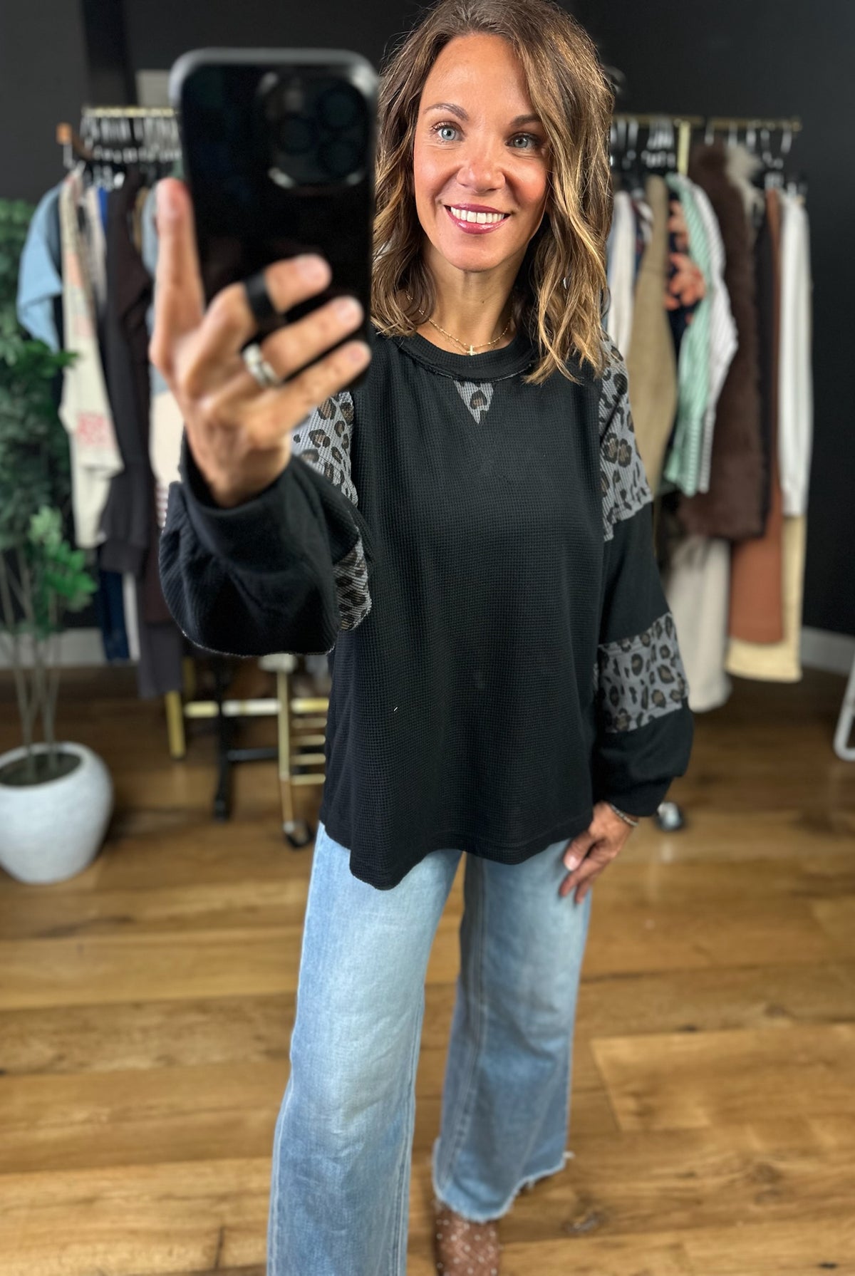 Keeping Up Balloon Sleeve Top-Long Sleeves-Umgee-Anna Kaytes Boutique, Women's Fashion Boutique in Grinnell, Iowa