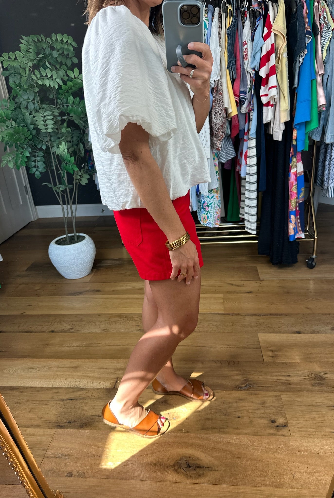 Missing Chapter Bubble-Hem Top-Short Sleeves-Entro-Anna Kaytes Boutique, Women's Fashion Boutique in Grinnell, Iowa