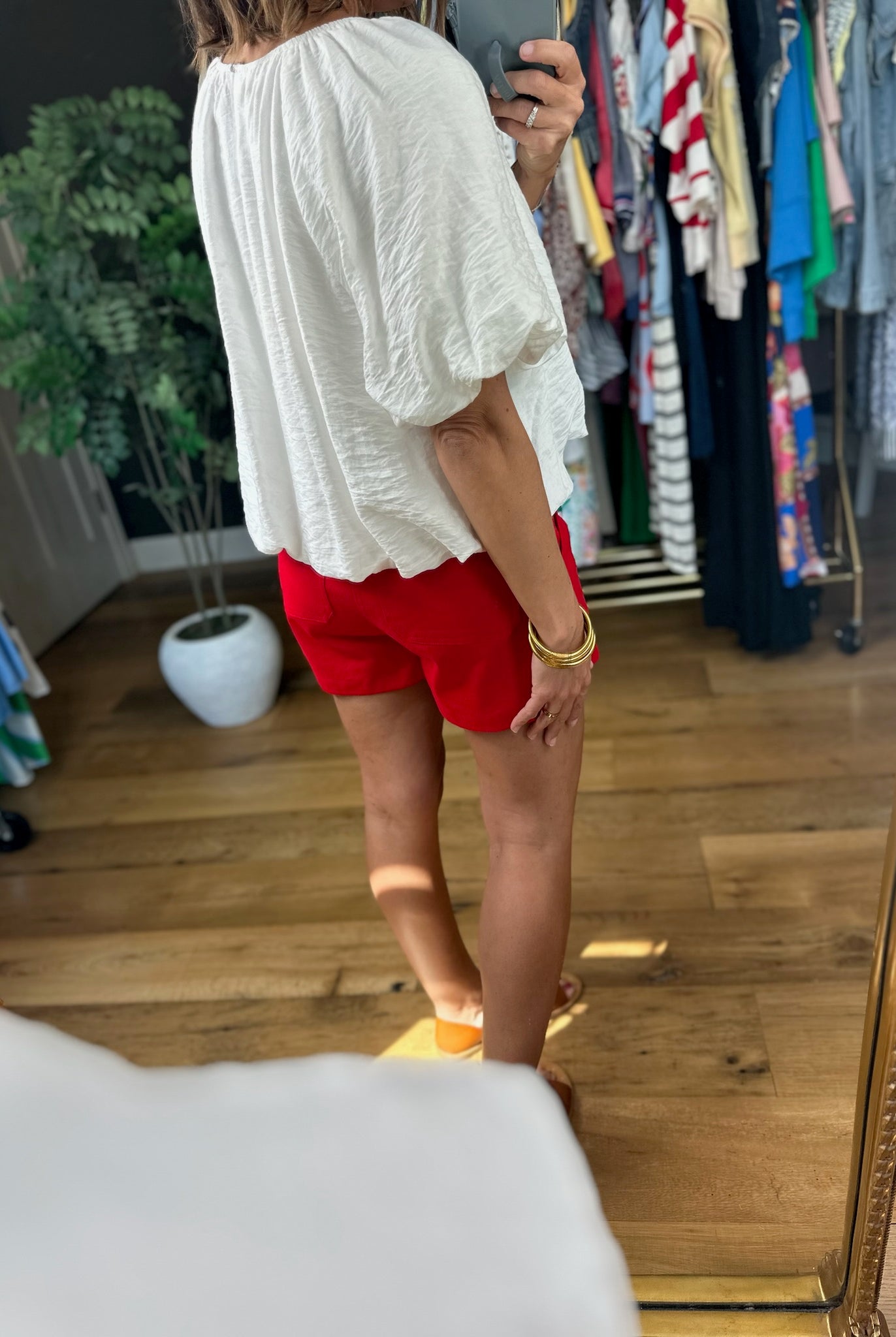 Missing Chapter Bubble-Hem Top-Short Sleeves-Entro-Anna Kaytes Boutique, Women's Fashion Boutique in Grinnell, Iowa