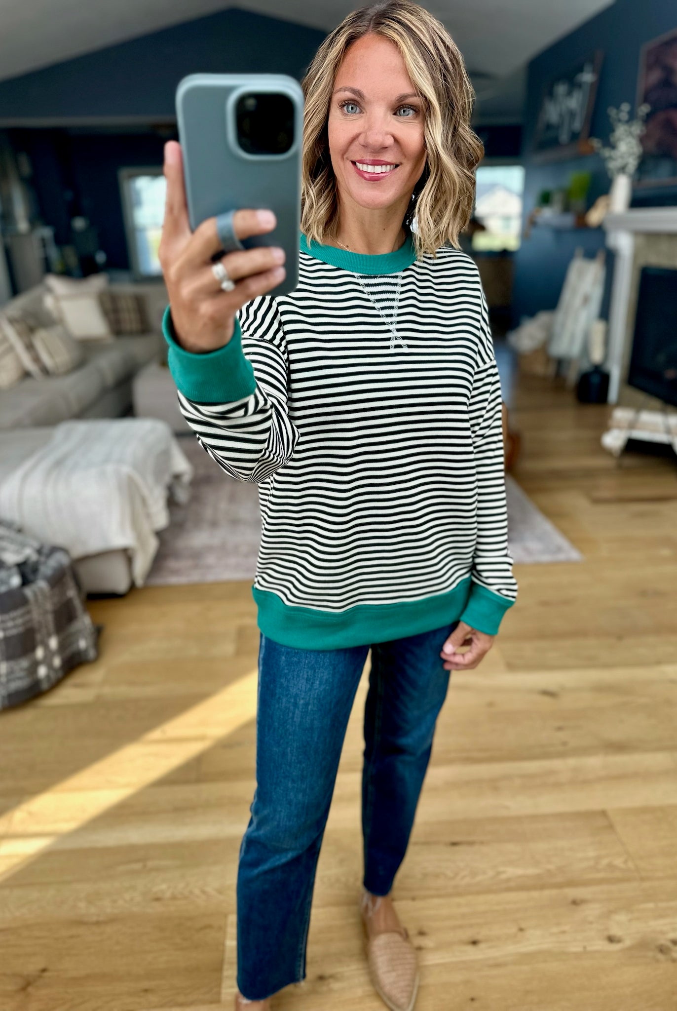 The Right Read Striped Colorblock Crew-Staccato-Anna Kaytes Boutique, Women's Fashion Boutique in Grinnell, Iowa