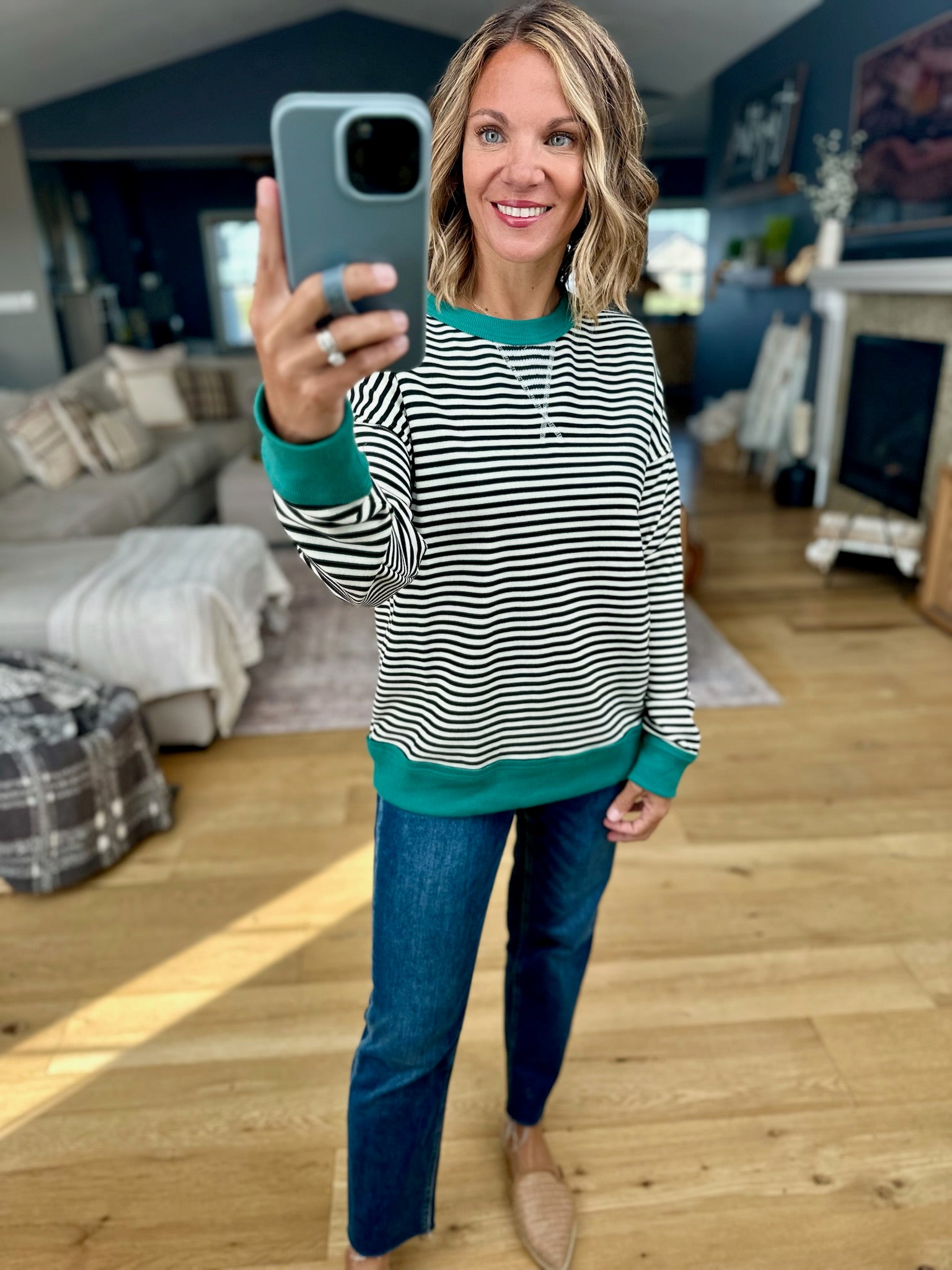 The Right Read Striped Colorblock Crew-Staccato-Anna Kaytes Boutique, Women's Fashion Boutique in Grinnell, Iowa