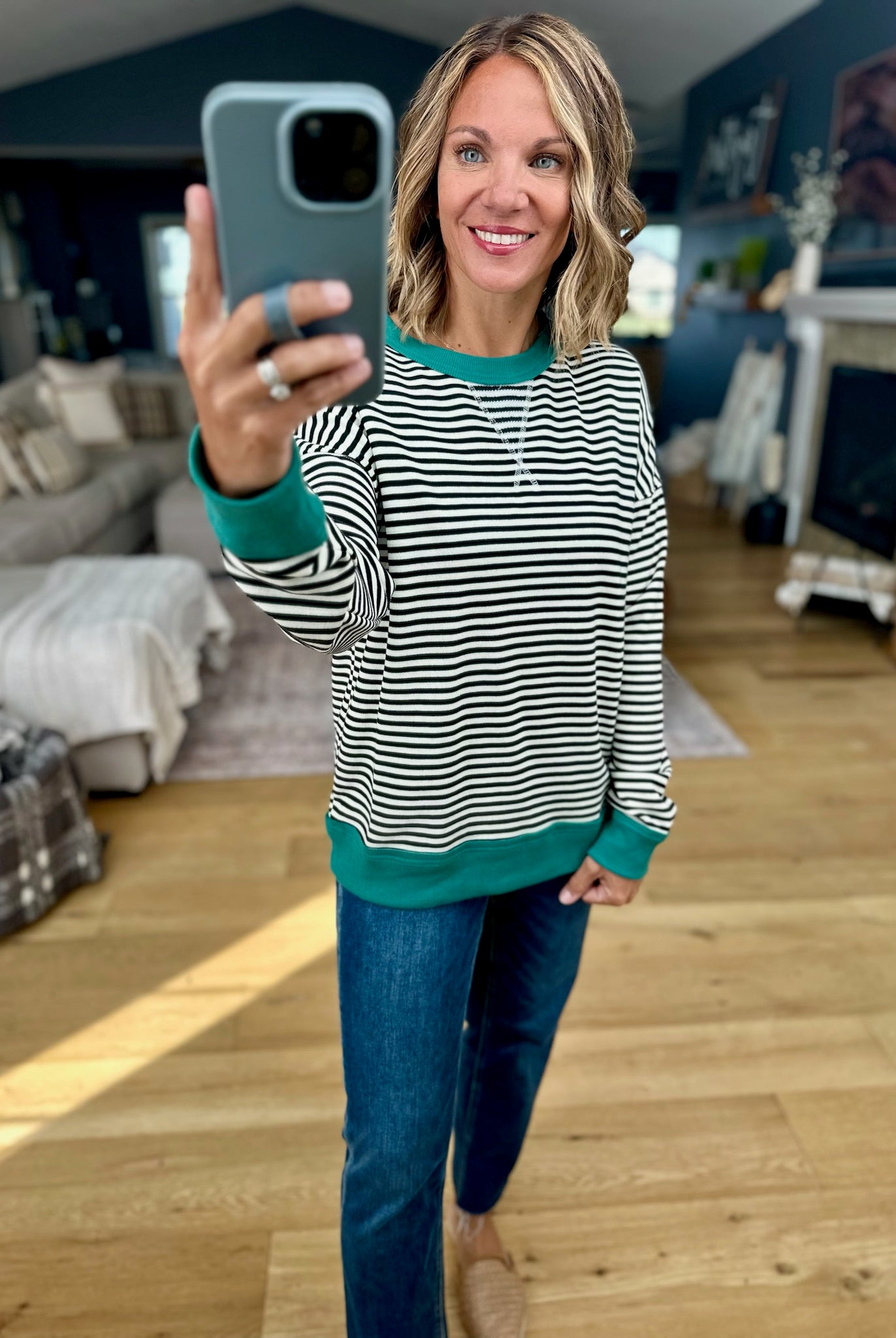 The Right Read Striped Colorblock Crew-Staccato-Anna Kaytes Boutique, Women's Fashion Boutique in Grinnell, Iowa