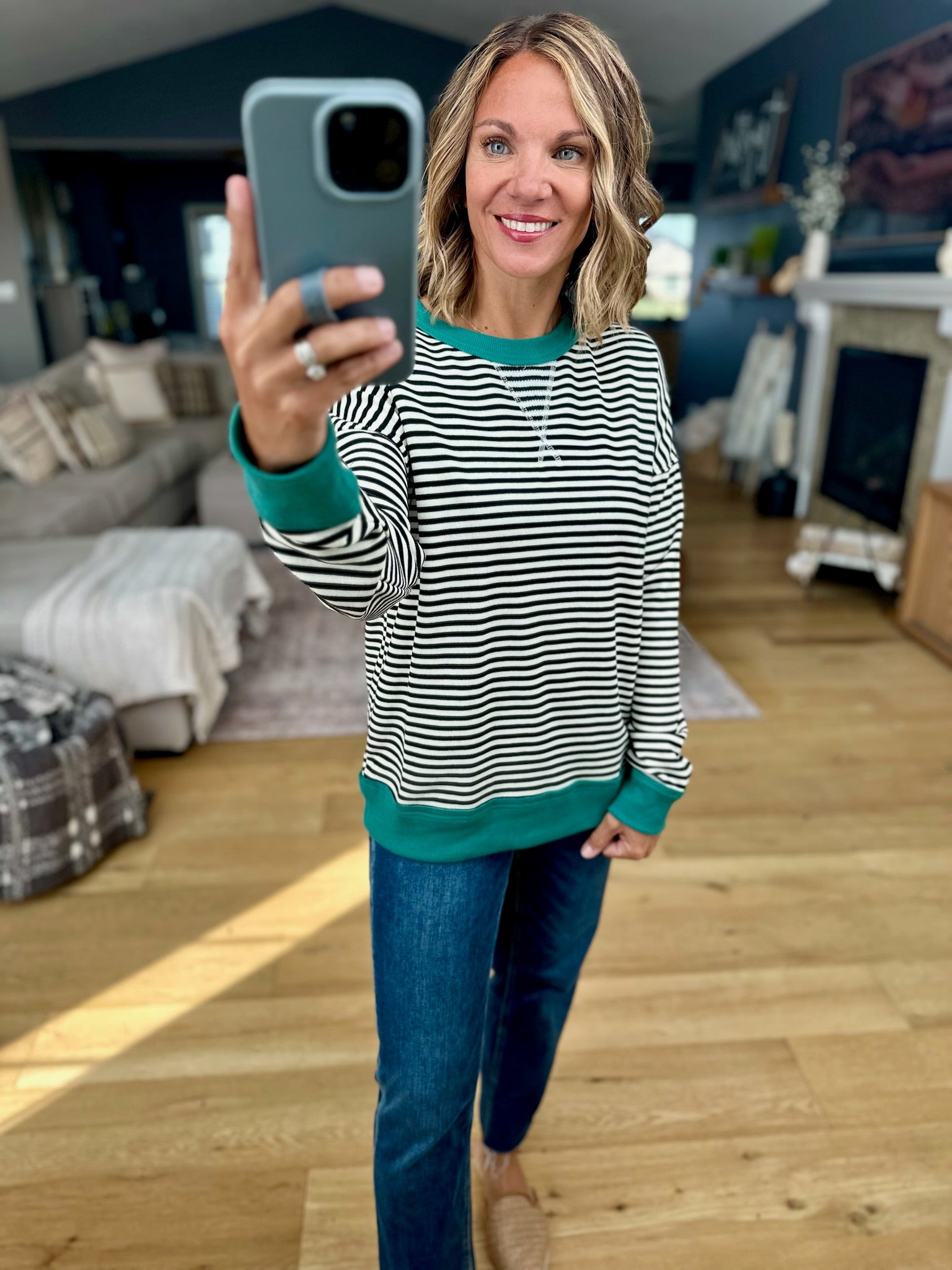 The Right Read Striped Colorblock Crew-Staccato-Anna Kaytes Boutique, Women's Fashion Boutique in Grinnell, Iowa