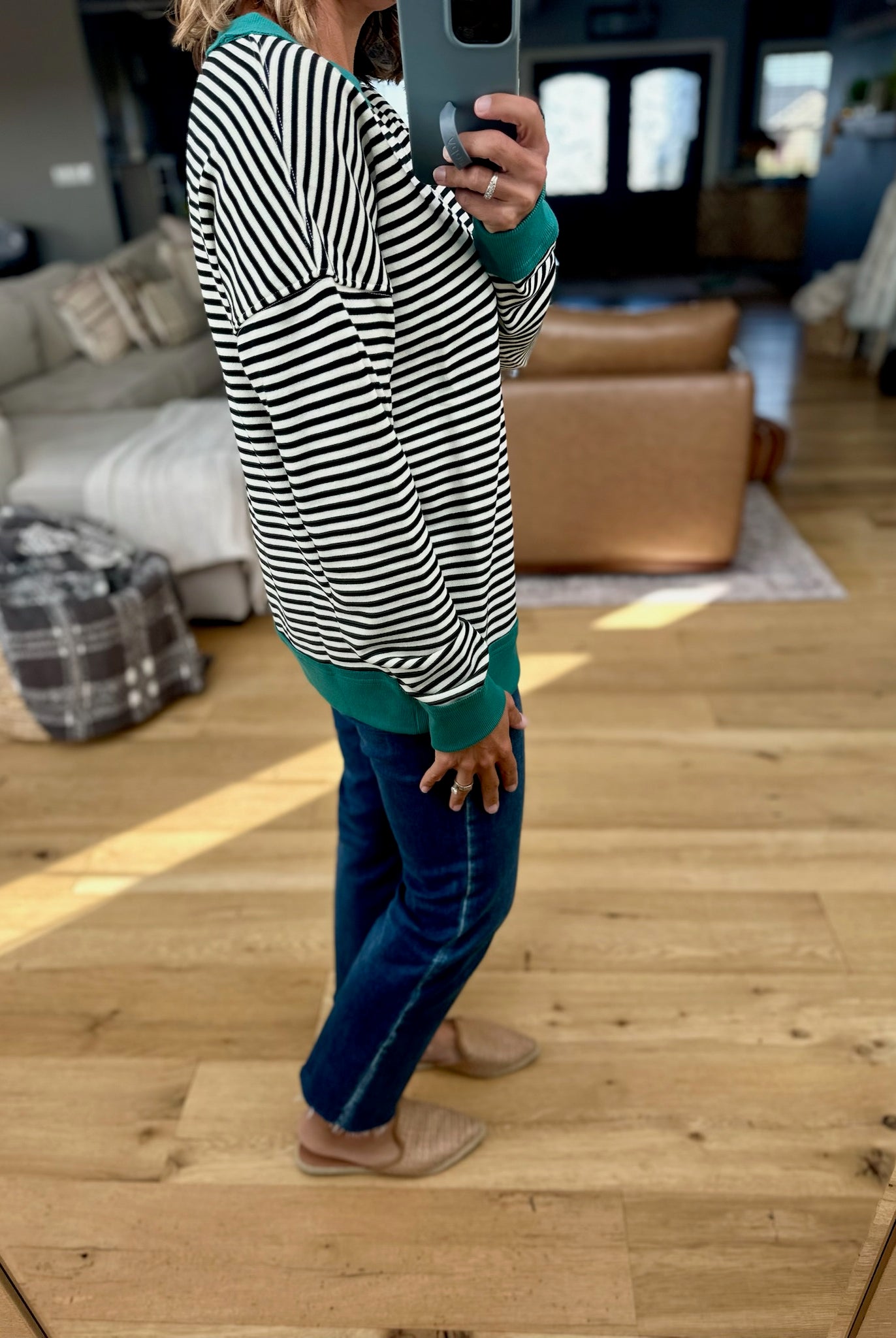 The Right Read Striped Colorblock Crew-Staccato-Anna Kaytes Boutique, Women's Fashion Boutique in Grinnell, Iowa