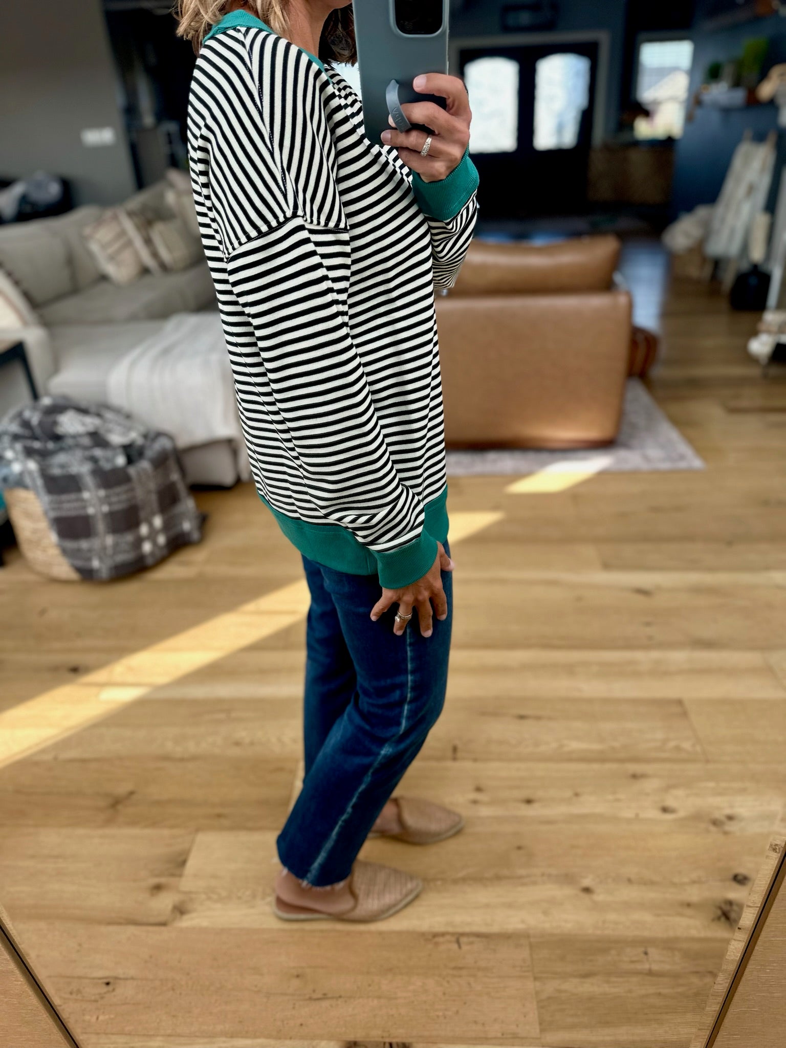 The Right Read Striped Colorblock Crew-Staccato-Anna Kaytes Boutique, Women's Fashion Boutique in Grinnell, Iowa