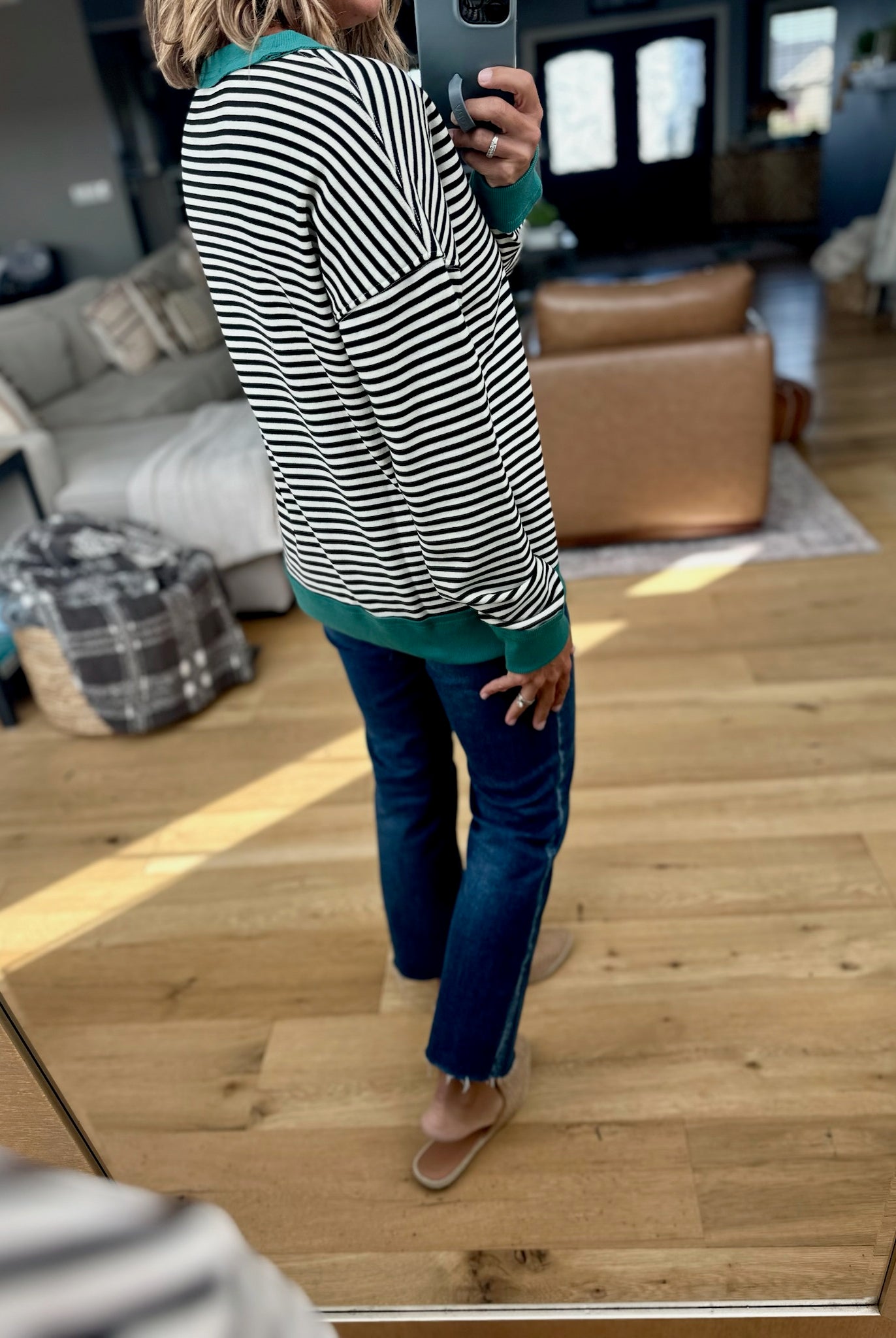 The Right Read Striped Colorblock Crew-Staccato-Anna Kaytes Boutique, Women's Fashion Boutique in Grinnell, Iowa