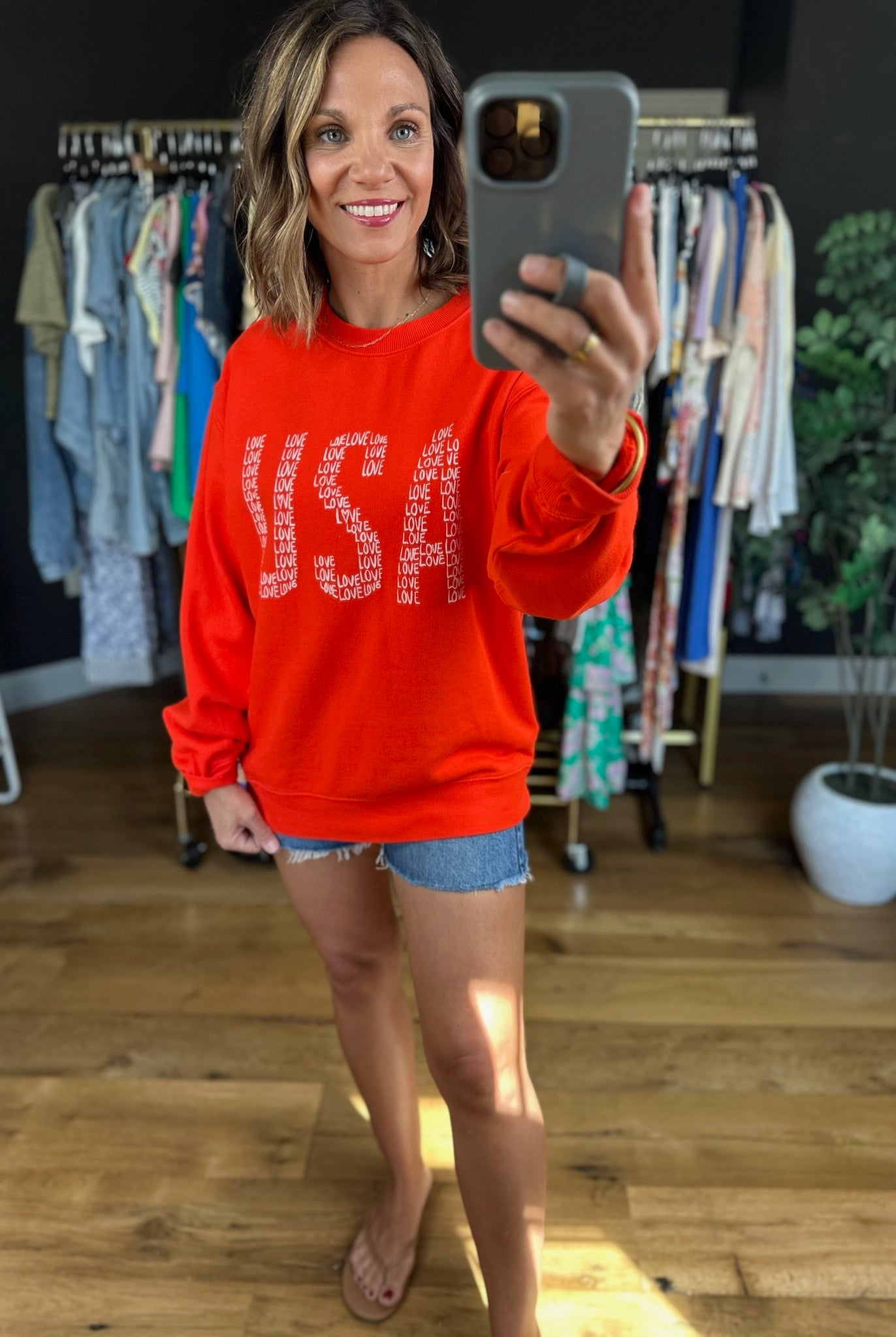 Z Supply Love USA Sweatshirt-Sweaters-Z Supply-Anna Kaytes Boutique, Women's Fashion Boutique in Grinnell, Iowa