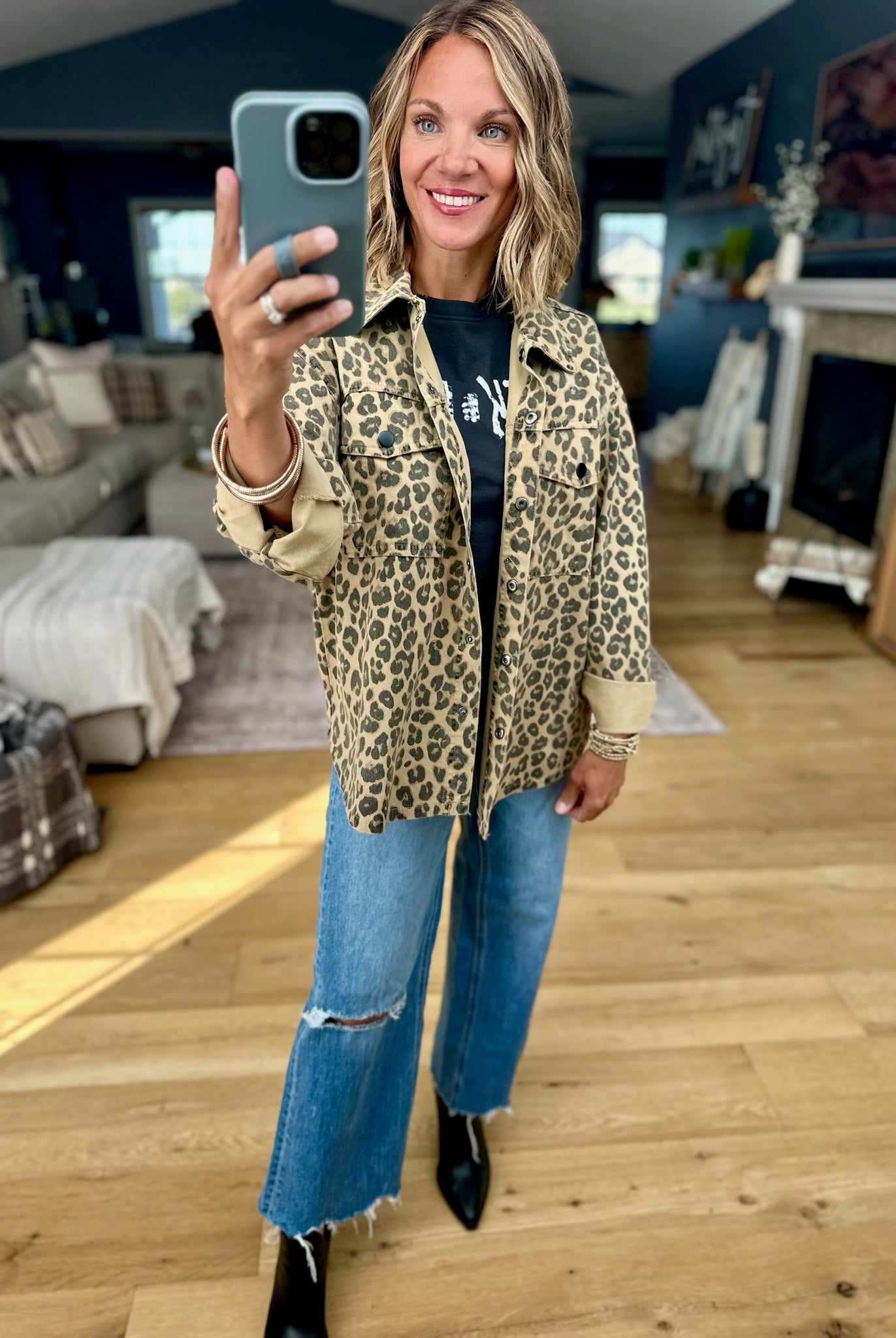 **Wild At Heart Leopard Print Jacket-Blu Pepper-Anna Kaytes Boutique, Women's Fashion Boutique in Grinnell, Iowa