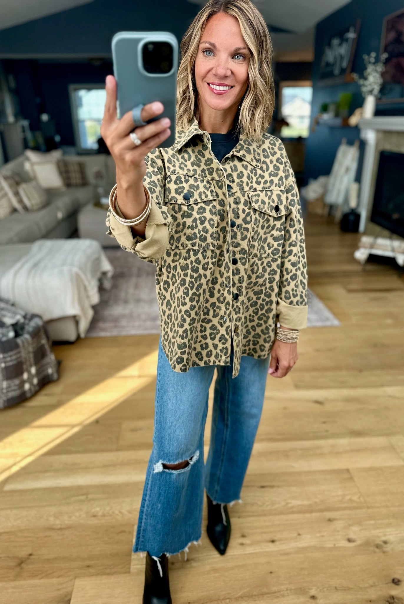 **Wild At Heart Leopard Print Jacket-Blu Pepper-Anna Kaytes Boutique, Women's Fashion Boutique in Grinnell, Iowa