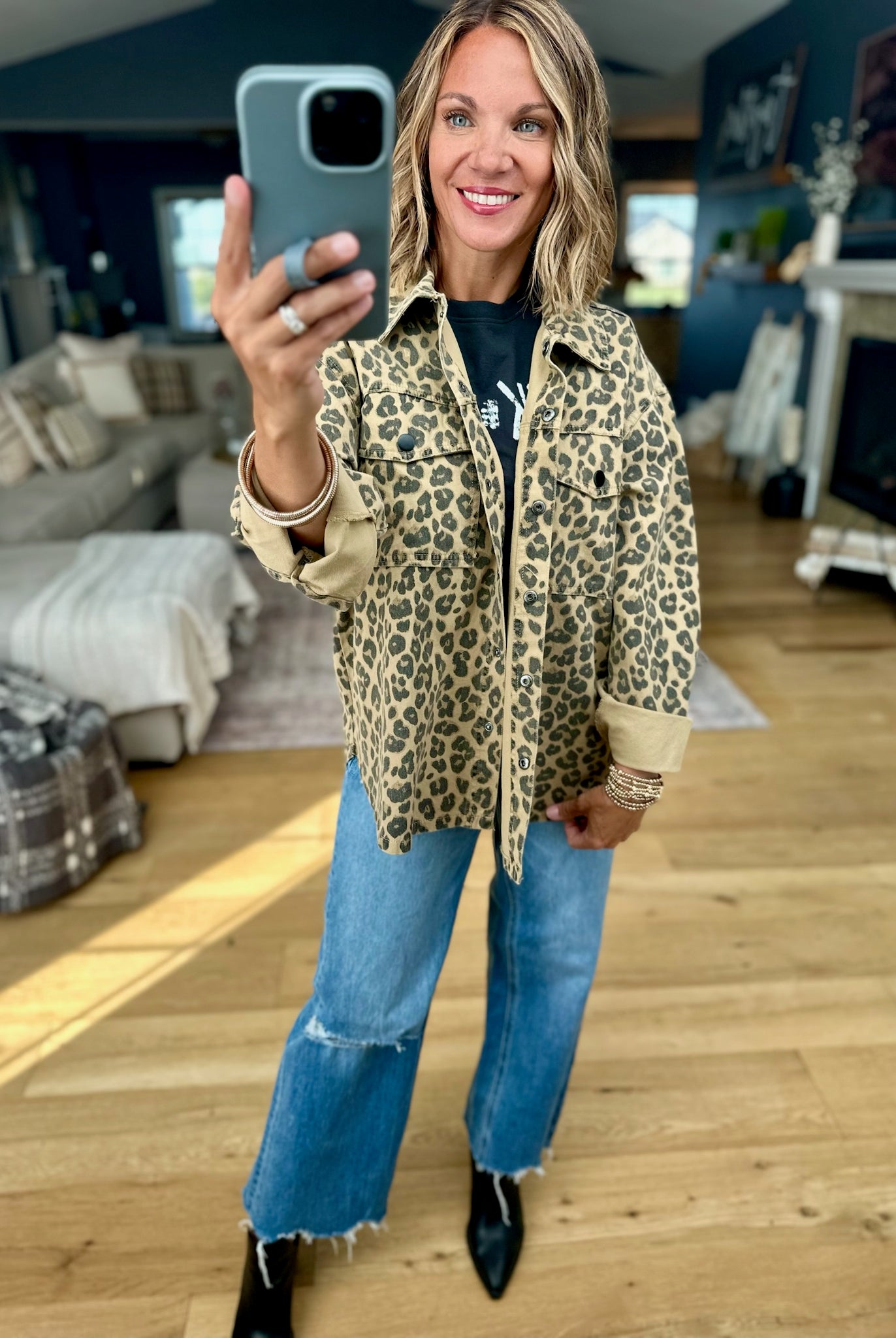 **Wild At Heart Leopard Print Jacket-Blu Pepper-Anna Kaytes Boutique, Women's Fashion Boutique in Grinnell, Iowa