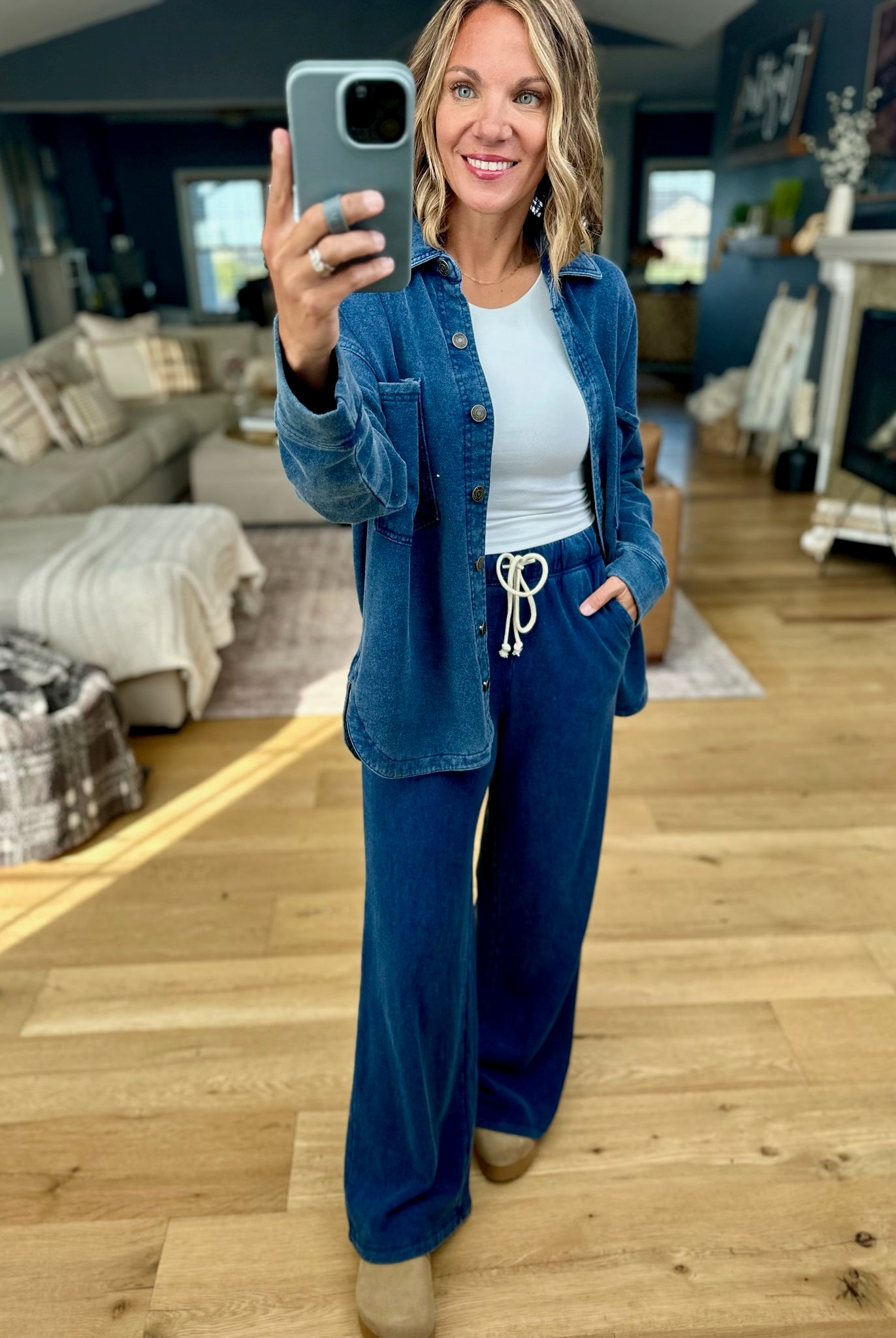 Z Supply Hunter Knit Denim Pant-Z Supply-Anna Kaytes Boutique, Women's Fashion Boutique in Grinnell, Iowa