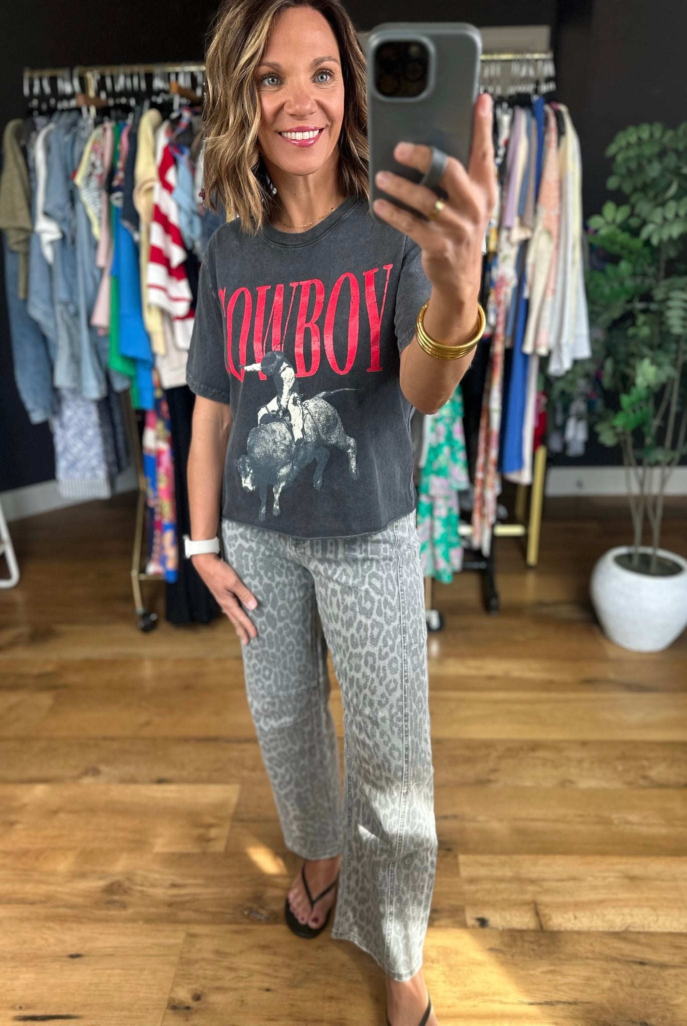 COWBOY Graphic Tee-Short Sleeves-Zutter-Anna Kaytes Boutique, Women's Fashion Boutique in Grinnell, Iowa