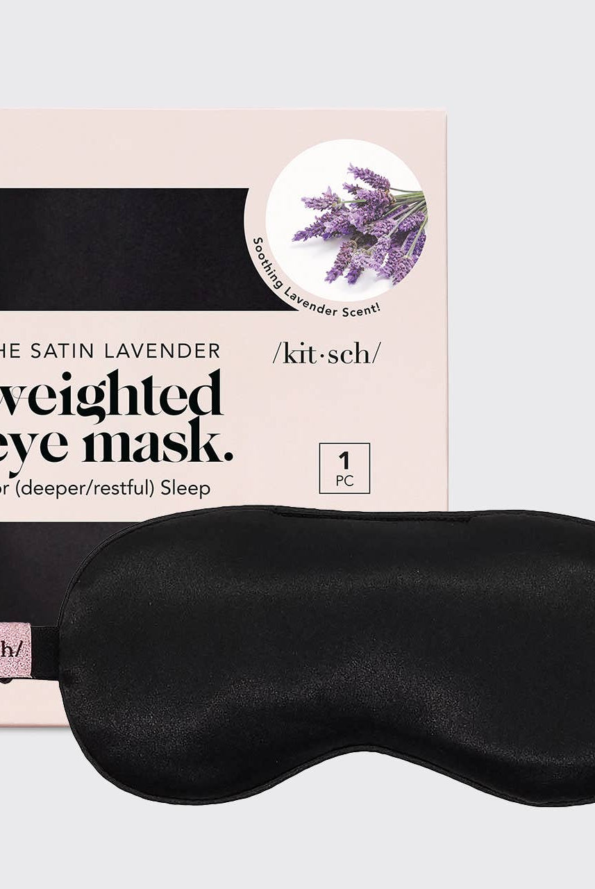 The Lavender Weighted Satin Eye Mask-Hair Accessories-KITSCH-Anna Kaytes Boutique, Women's Fashion Boutique in Grinnell, Iowa