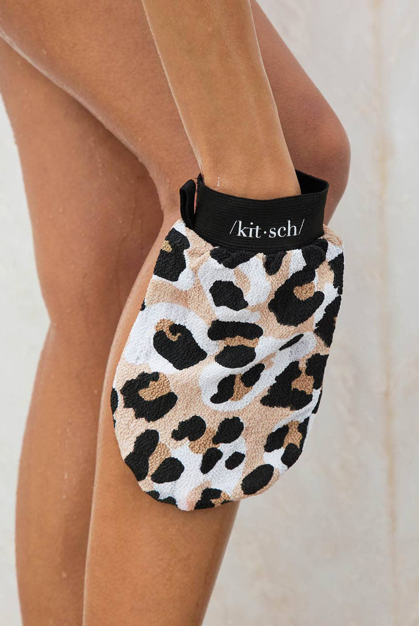 Eco-Friendly Exfoliating Glove - Leopard-Hair Accessories-KITSCH-Anna Kaytes Boutique, Women's Fashion Boutique in Grinnell, Iowa
