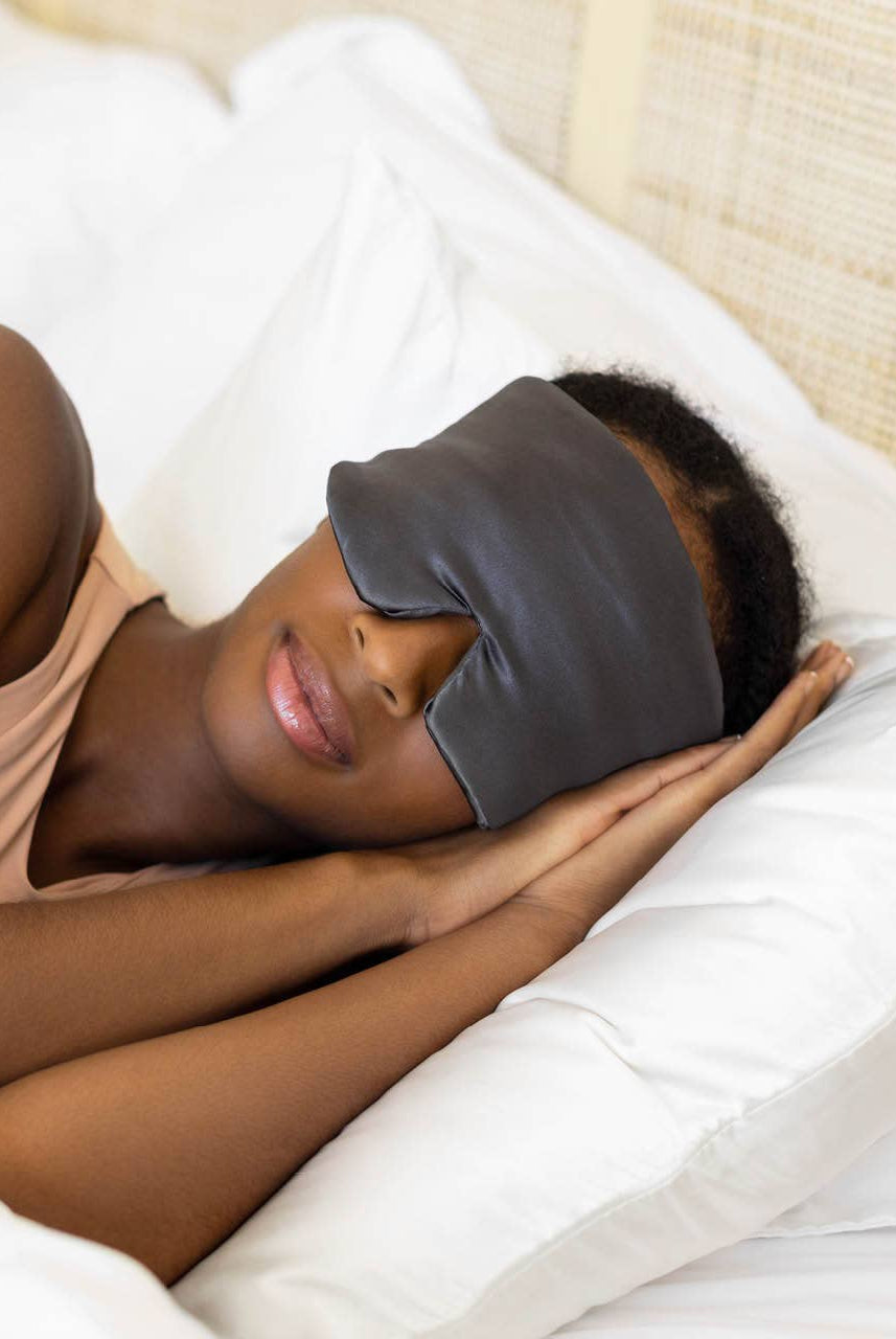 The Pillow Eye Mask - Charcoal-Hair Accessories-KITSCH-Anna Kaytes Boutique, Women's Fashion Boutique in Grinnell, Iowa