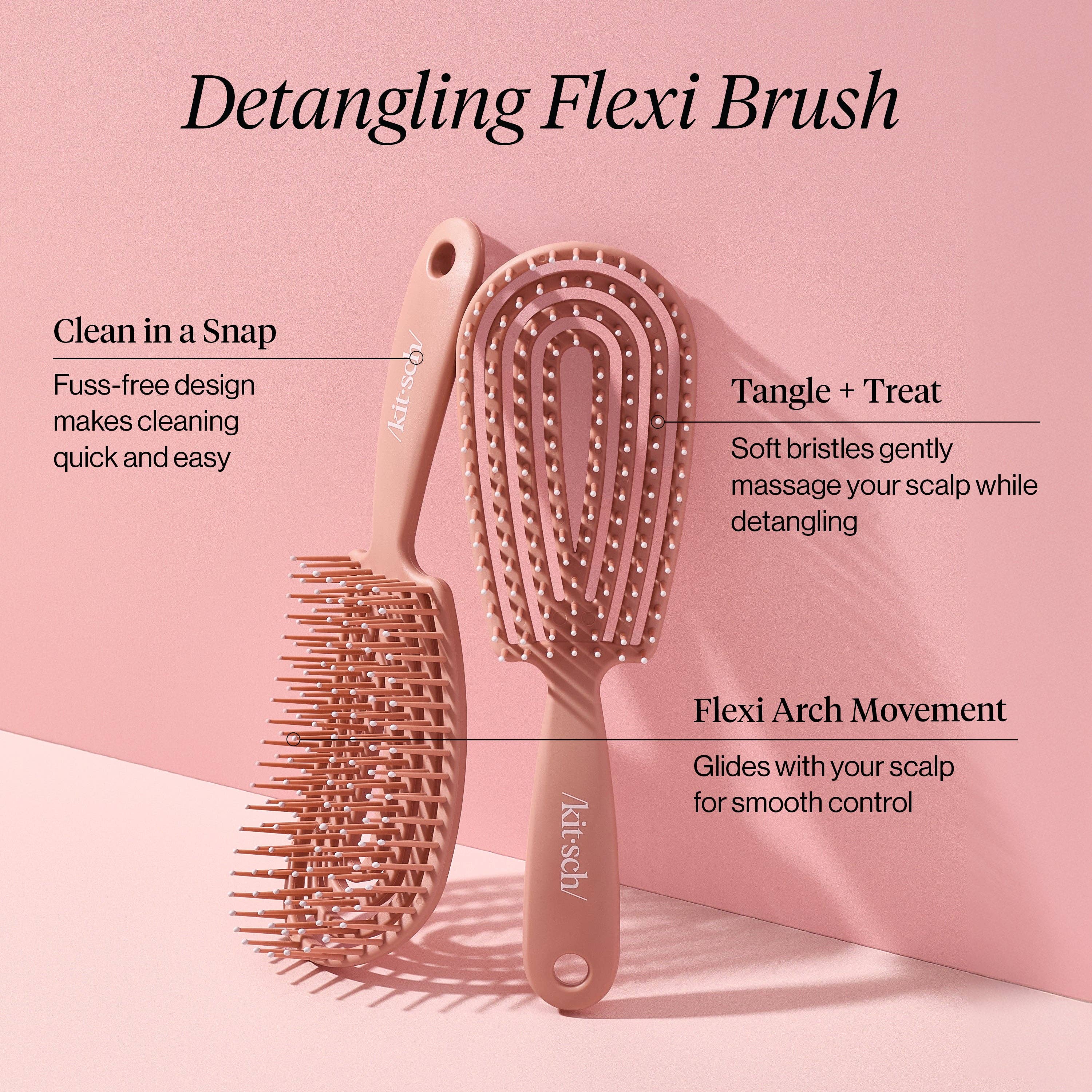 Detangling Flexi Brush - Terracotta-KITSCH-Anna Kaytes Boutique, Women's Fashion Boutique in Grinnell, Iowa