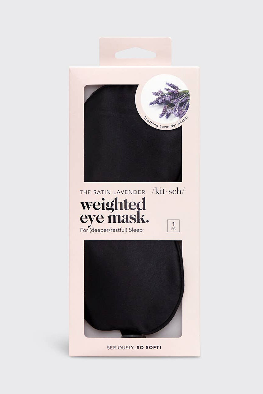 The Lavender Weighted Satin Eye Mask-Hair Accessories-KITSCH-Anna Kaytes Boutique, Women's Fashion Boutique in Grinnell, Iowa