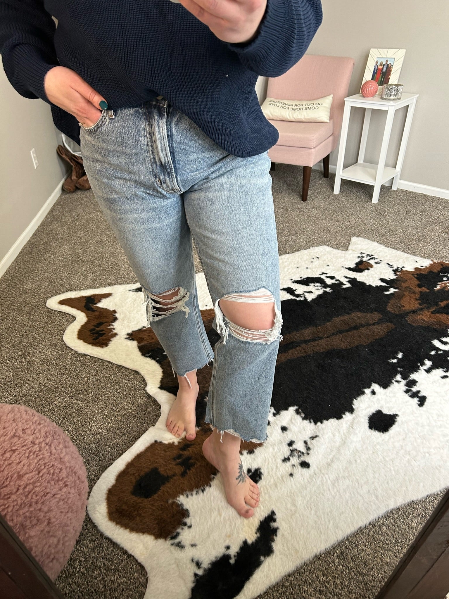 The Mallory Distressed Mom Jean-Jeans-Vervet-Anna Kaytes Boutique, Women's Fashion Boutique in Grinnell, Iowa