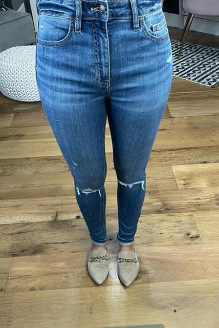 My Best Fit High Rise Skinny Ankle Jean-Jeans-Eunina E62044BUZ-Anna Kaytes Boutique, Women's Fashion Boutique in Grinnell, Iowa